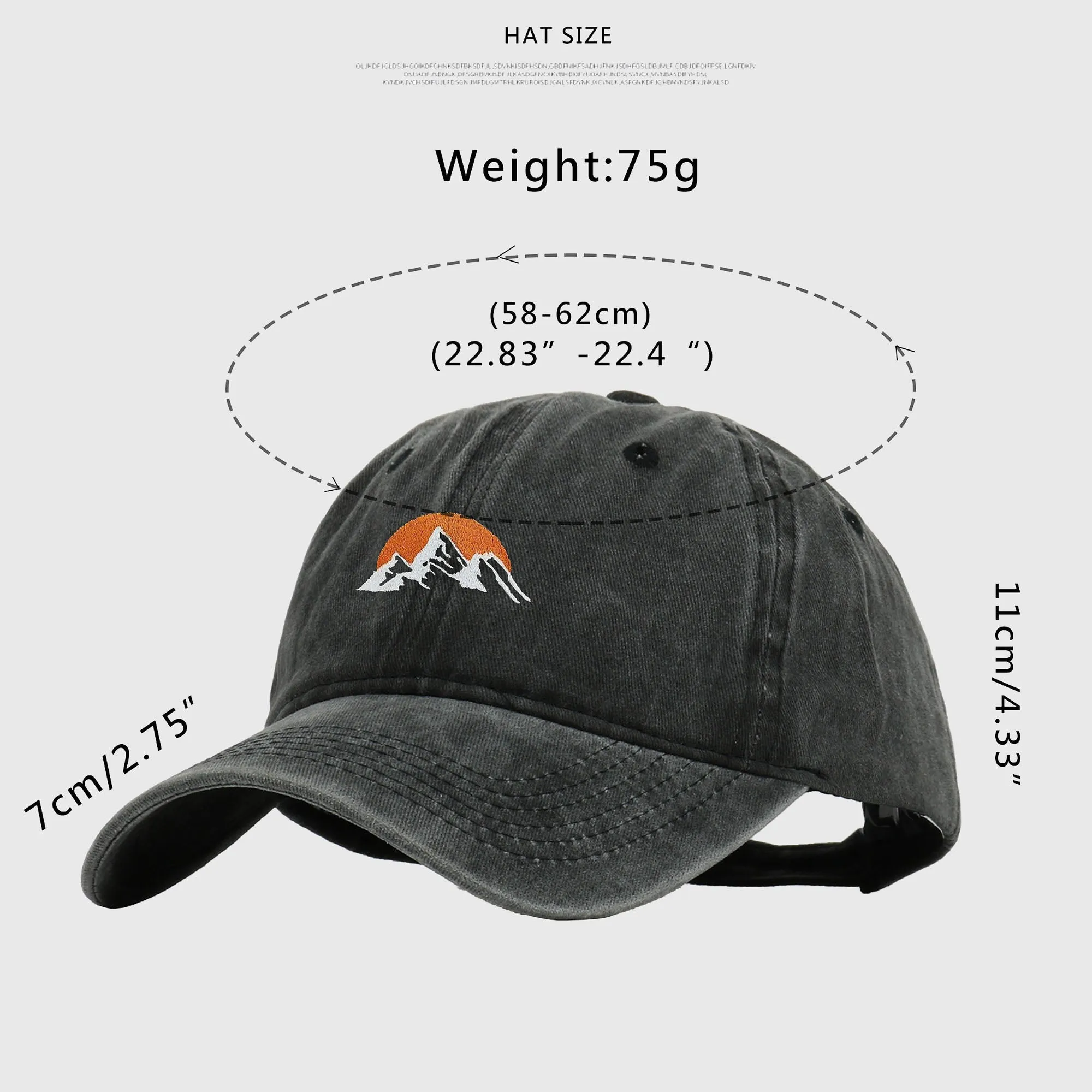 Anna-Kaci Women's Vintage Washed Mountain Sunset Embroidered Baseball Cap sold by Anna-Kaci product image thumbnail 5