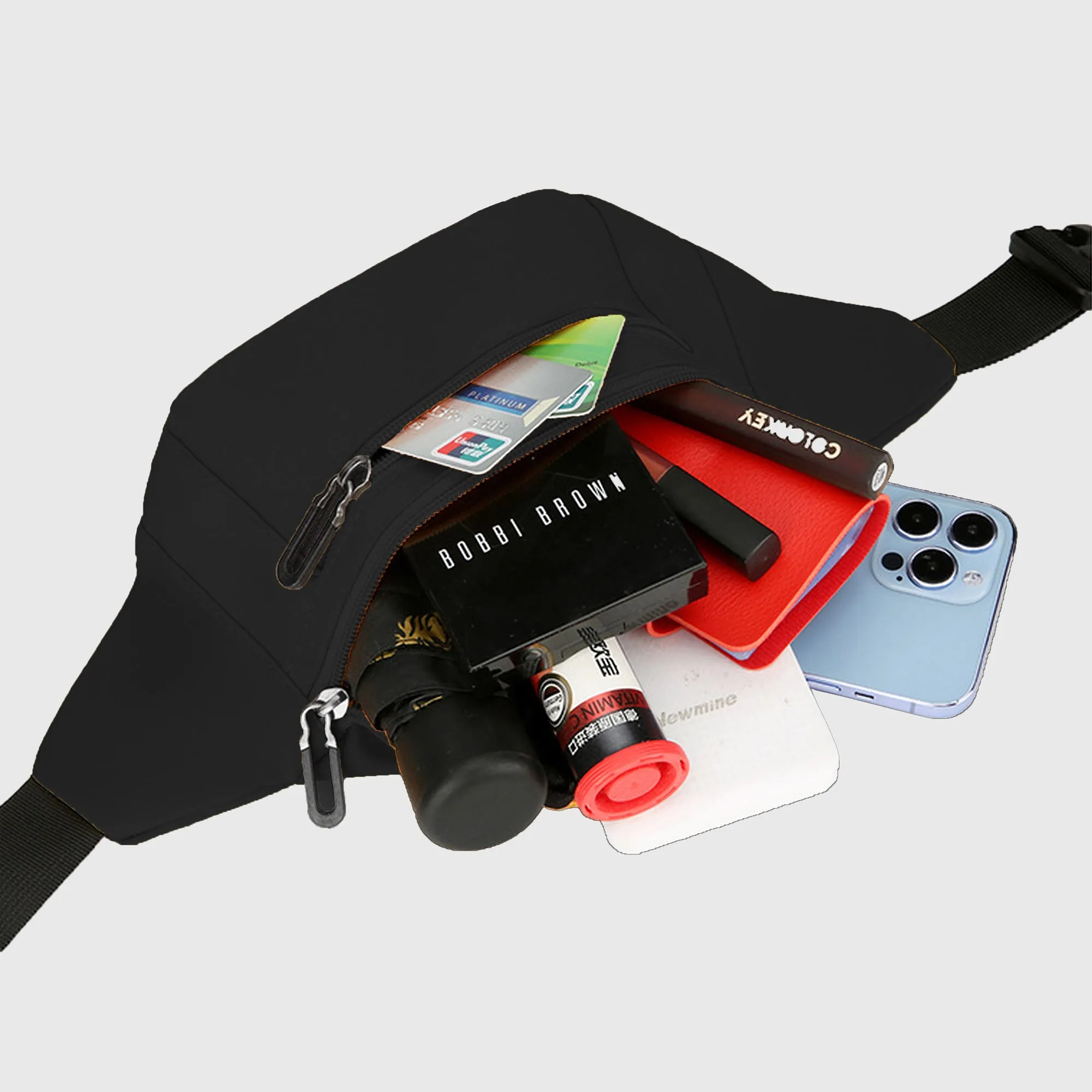 Anna-Kaci Women's Waist Bag - Multiple Zip Fanny Pack for Casual Outings sold by Anna-Kaci product image thumbnail 5