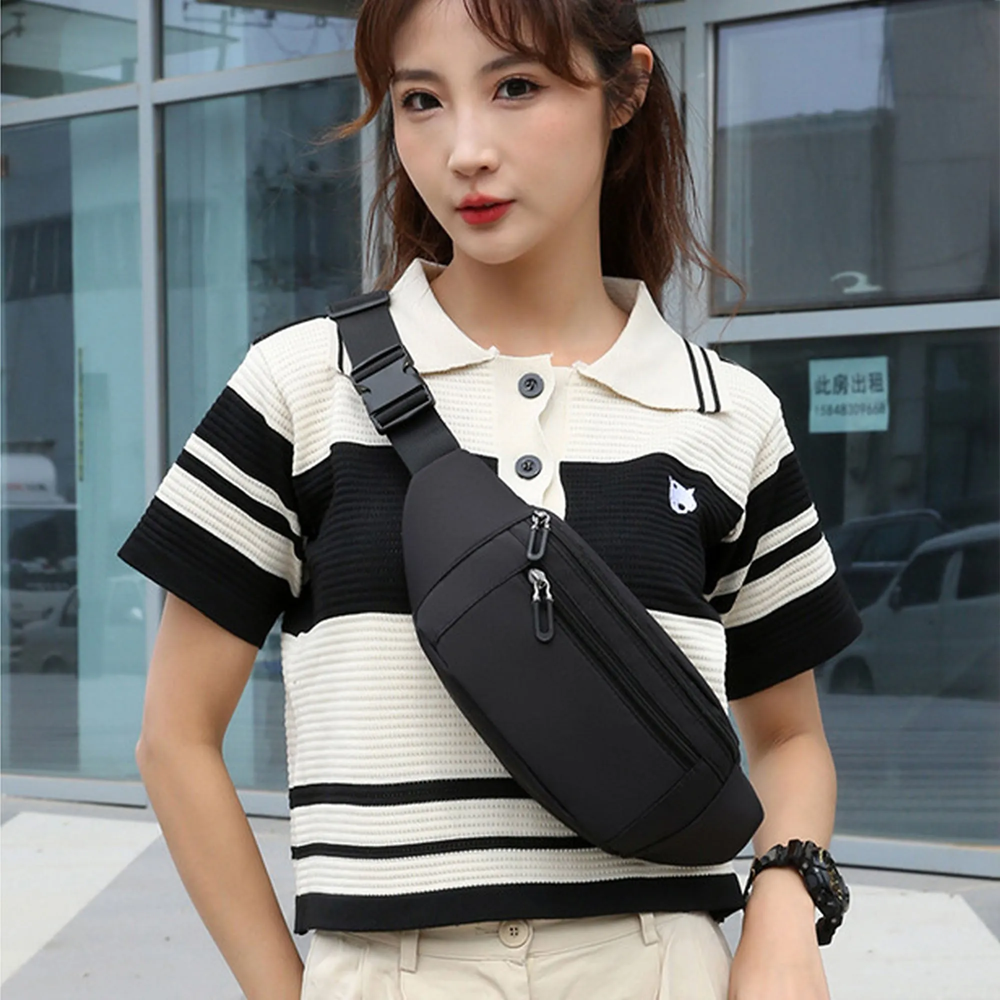 Anna-Kaci Women's Waist Bag - Multiple Zip Fanny Pack for Casual Outings sold by Anna-Kaci product image thumbnail 3