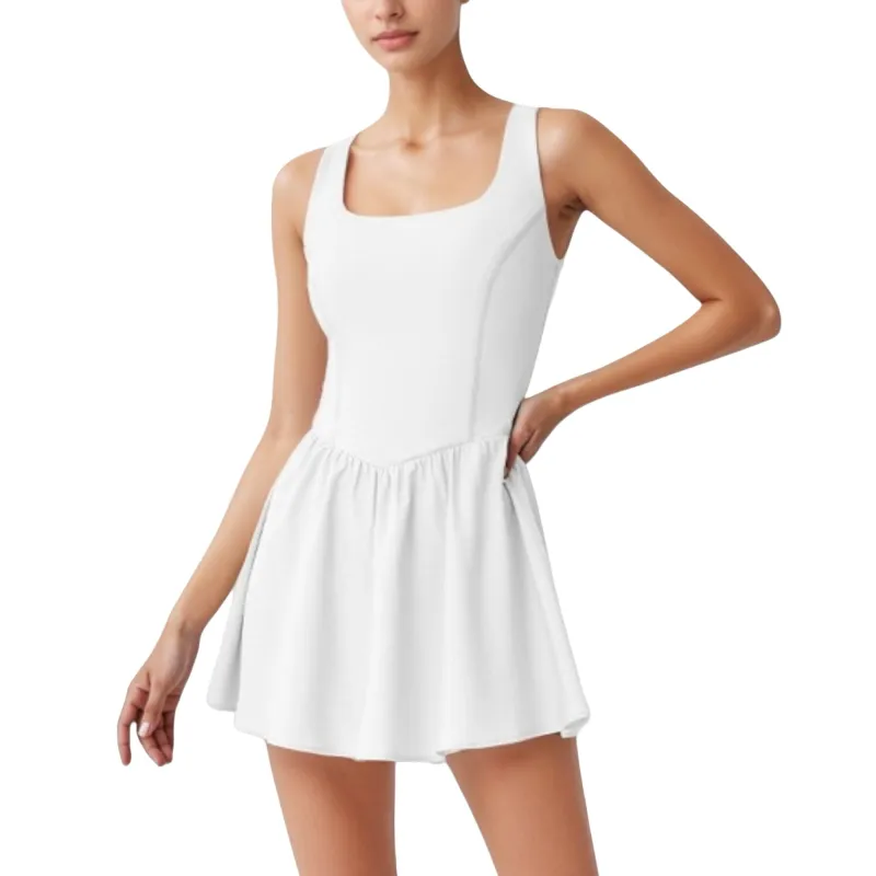 Anna-Kaci Active Women's Sleeveless Active Tennis Dress with Flowy Skirt and Crisscross Back Strap Detail sold by Anna-Kaci