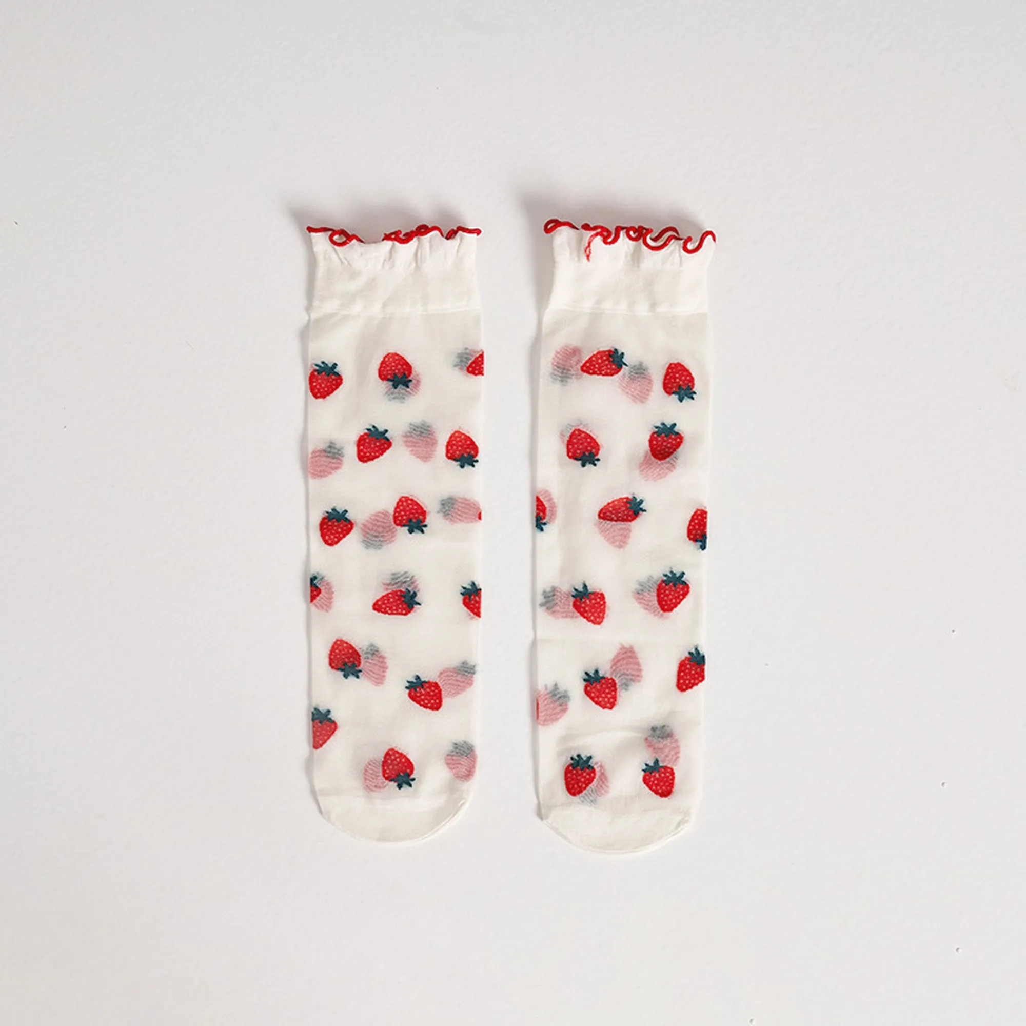 Anna-Kaci Women's Sheer Floral Patterned Ankle Socks with Ruffle Cuff 6pk sold by Anna-Kaci product image thumbnail 2