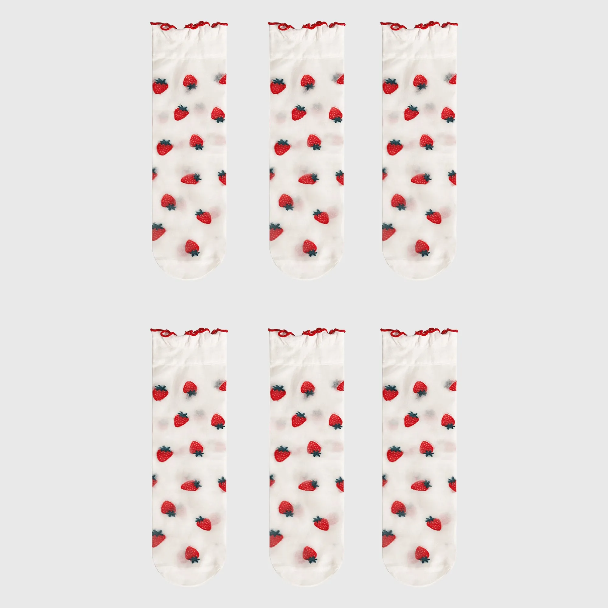 Anna-Kaci Women's Sheer Floral Patterned Ankle Socks with Ruffle Cuff 6pk sold by Anna-Kaci