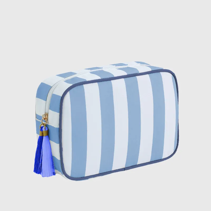 Anna-Kaci Women's Striped Cosmetic Bag with Tassel-Travel Makeup Organizer Pouch made by Anna-Kaci