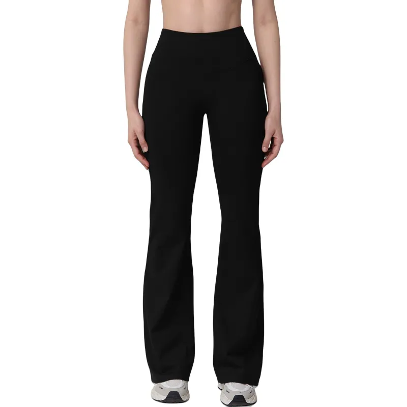 Anna-Kaci Active Women's High Waist Flare Lounge Pants with Smooth Woven Fabric and Fitted Contoured Silhouette sold by Anna-Kaci