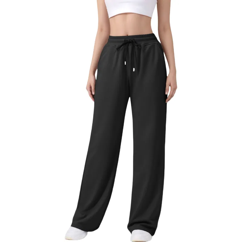 Anna-Kaci Active Women's Wide Leg Lounge Pants with Elastic Waistband and Adjustable Drawstring Closure sold by Anna-Kaci