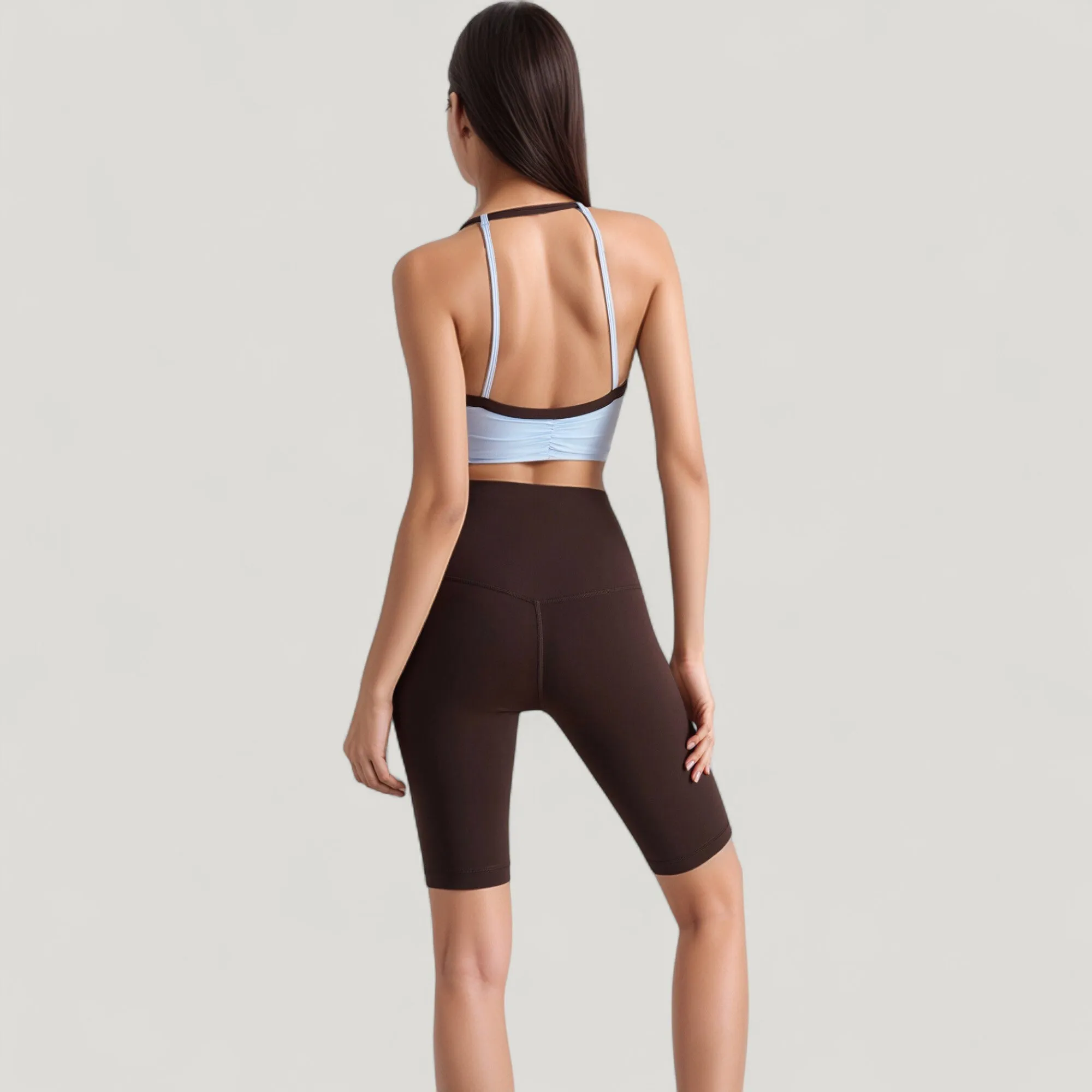 Anna-Kaci Active Women's Scoop Neck Racerback Sports Bra with Contrast Trim sold by Anna-Kaci product image thumbnail 4