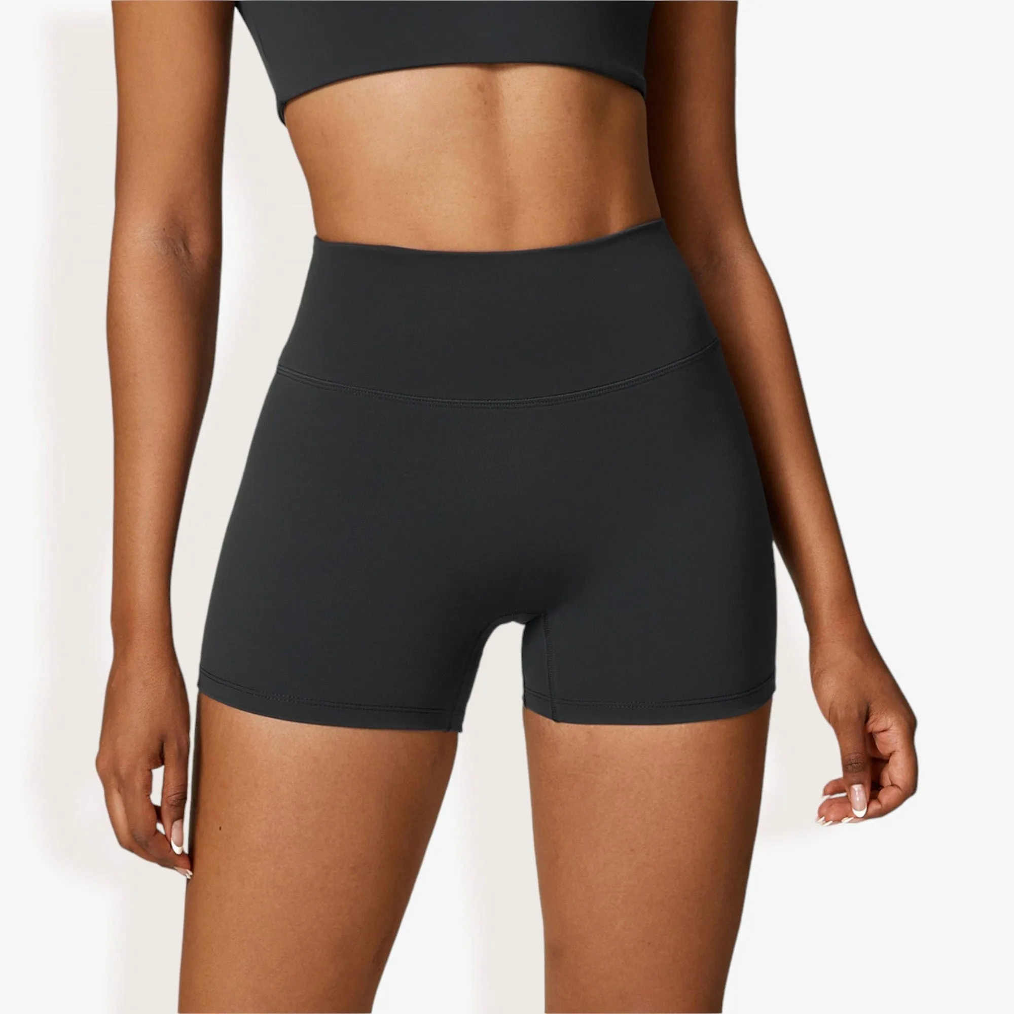 High Waist Athletic Shorts for Yoga and Fitness sold by Anna-Kaci