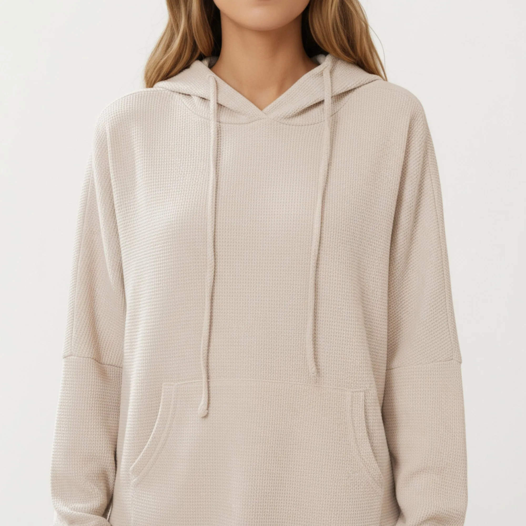 Anna-Kaci Women's Long Sleeve Pullover Hoodie with Kangaroo Pocket and Drawstring Detail sold by Anna-Kaci product image thumbnail 4