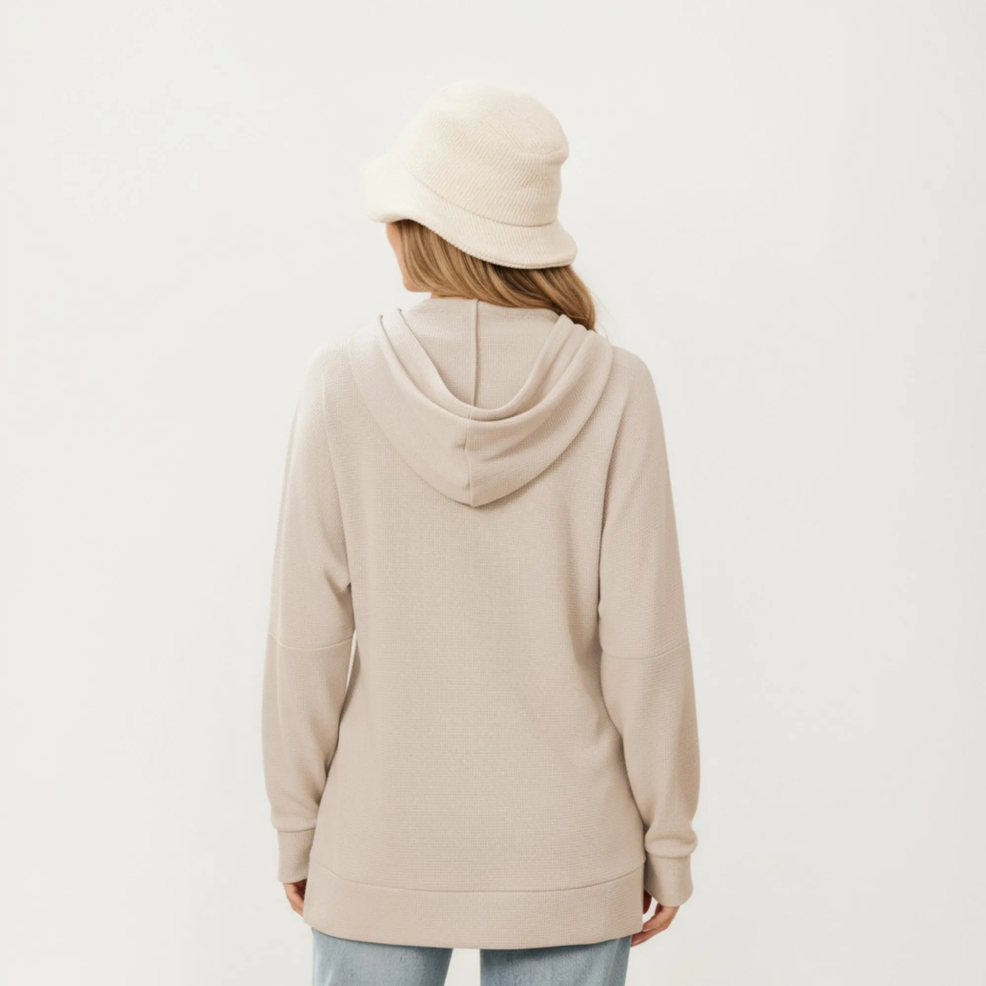 Anna-Kaci Women's Long Sleeve Pullover Hoodie with Kangaroo Pocket and Drawstring Detail sold by Anna-Kaci product image thumbnail 2