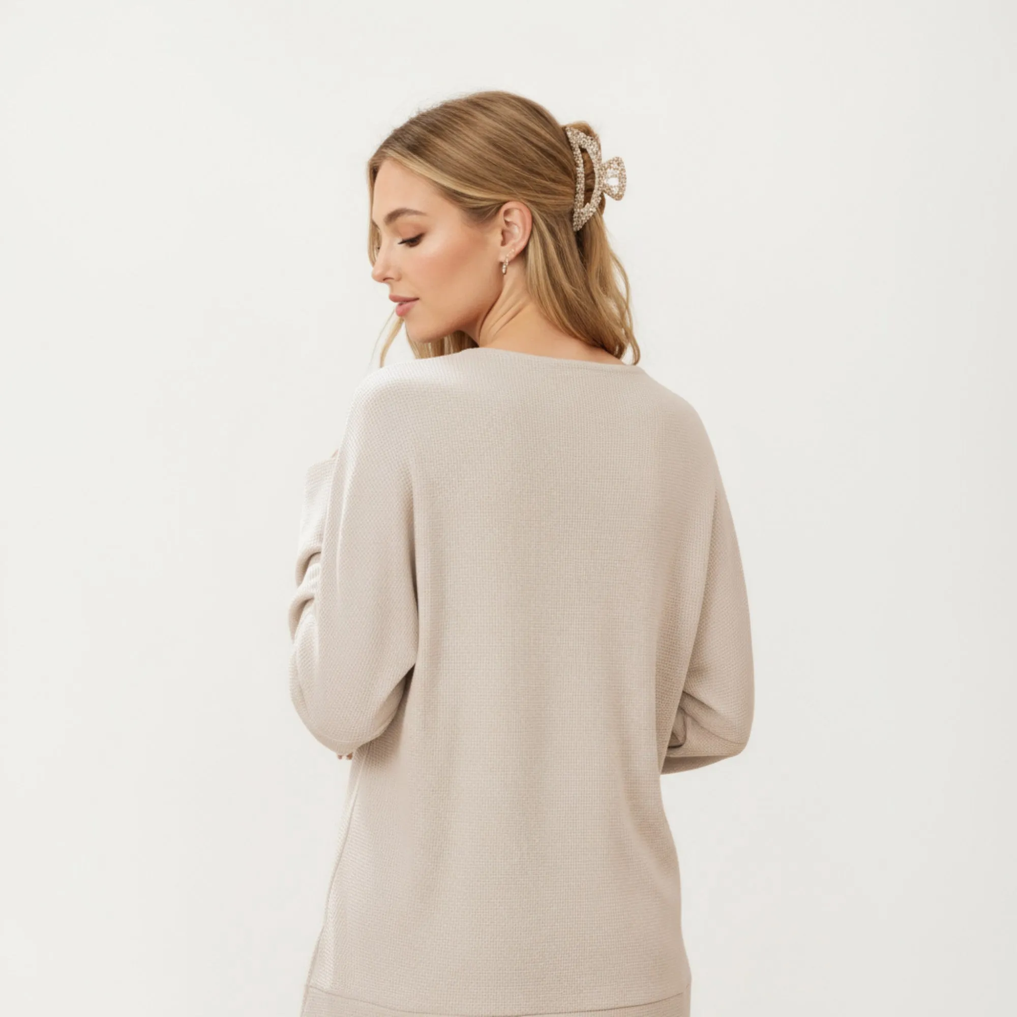 Anna-Kaci Women's Long Sleeve Pullover Hoodie with Kangaroo Pocket and Drawstring Detail sold by Anna-Kaci product image thumbnail 3