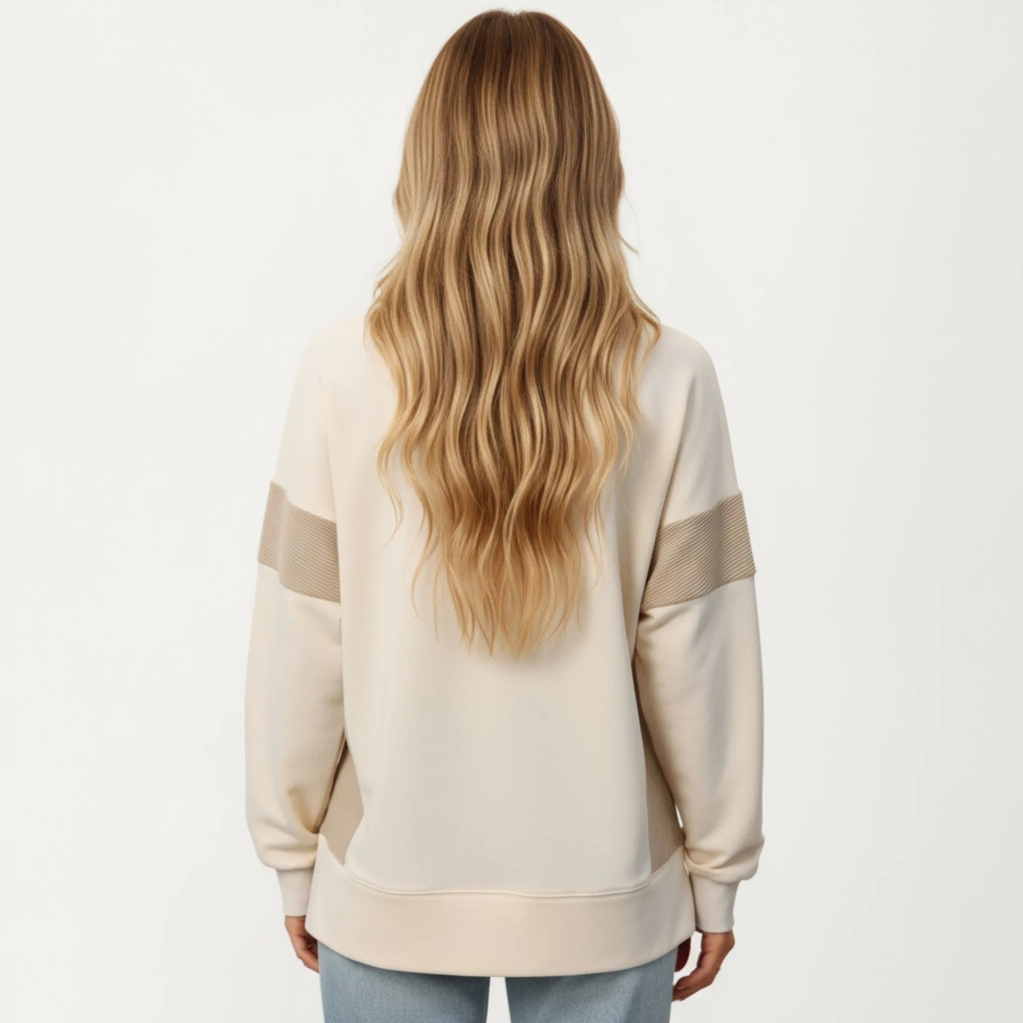 Anna-Kaci Women's Crew Neck Long Sleeve Pullover Top with Colorblock Sleeve Detail sold by Anna-Kaci product image thumbnail 5