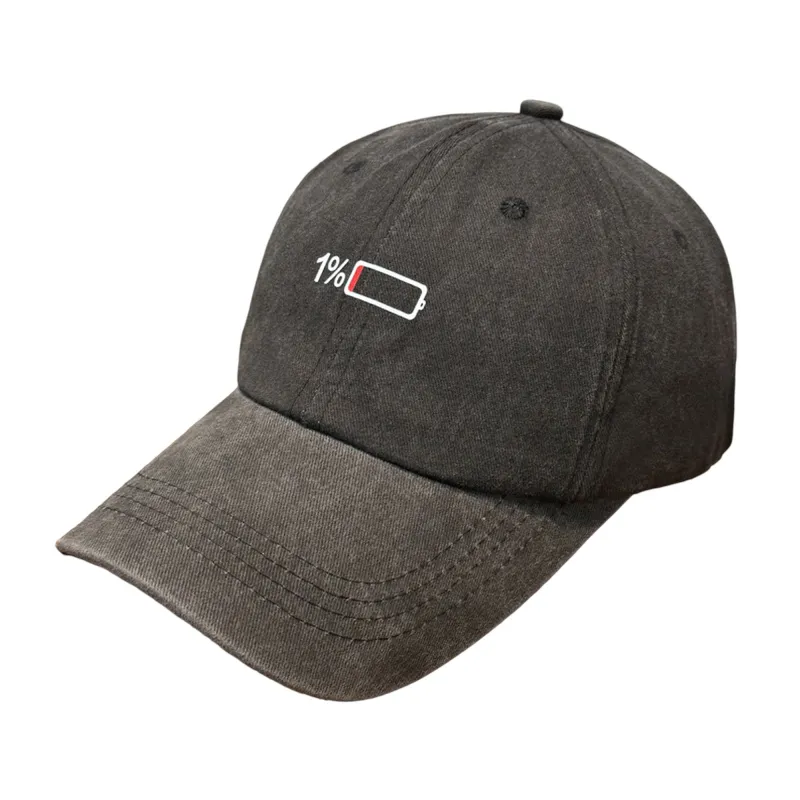 Anna-Kaci Unisex Baseball Cap with Battery Embroidery sold by Anna-Kaci