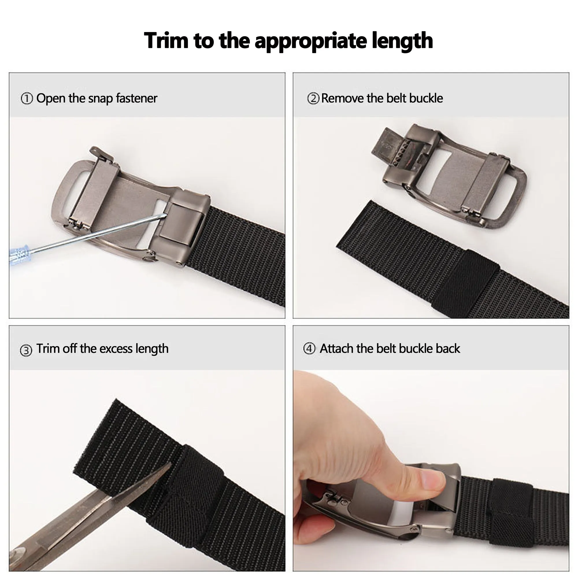 Anna-Kaci Women's Nylon - Look Canvas Belt with Alloy Automatic Buckle sold by Anna-Kaci product image thumbnail 5