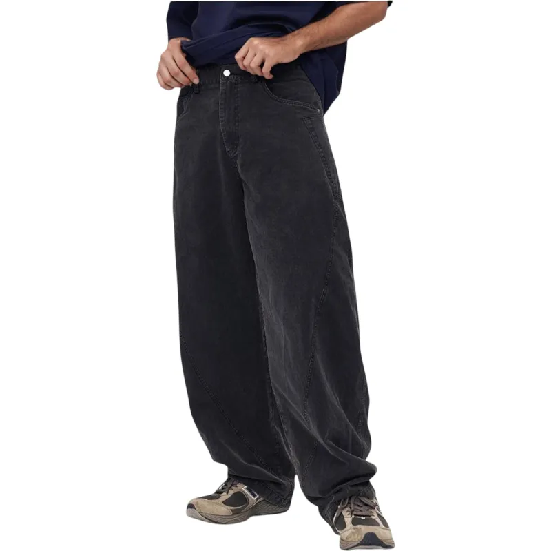Anna-Kaci Active Men's Wide Leg Relaxed Fit Pants with Classic Five-Pocket Design sold by Anna-Kaci