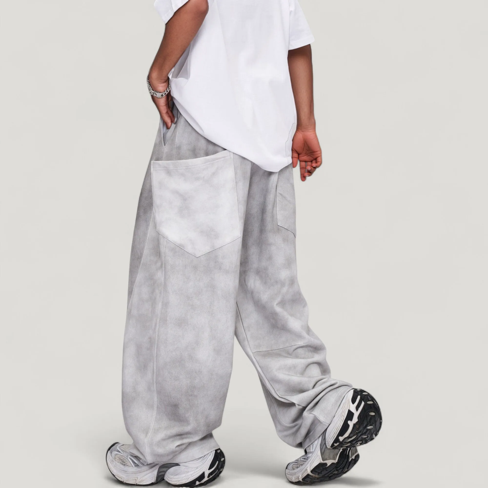 Anna-Kaci Active Men's Wide Leg Drawstring Pants with Relaxed Fit and Side Pockets sold by Anna-Kaci product image thumbnail 4