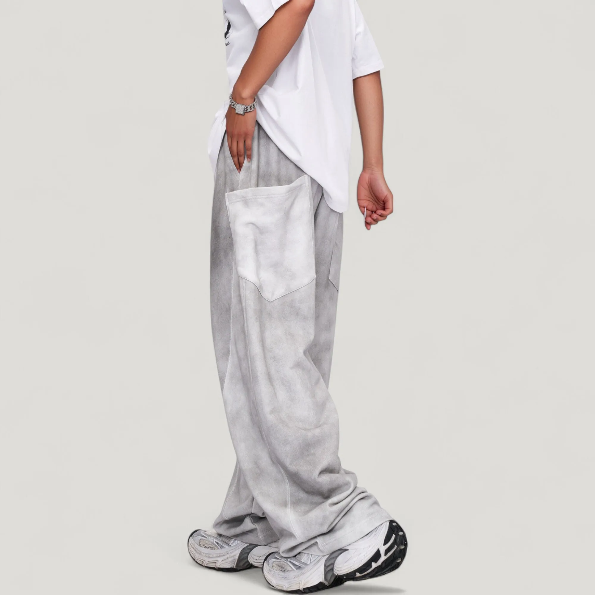 Anna-Kaci Active Men's Wide Leg Drawstring Pants with Relaxed Fit and Side Pockets sold by Anna-Kaci product image thumbnail 2