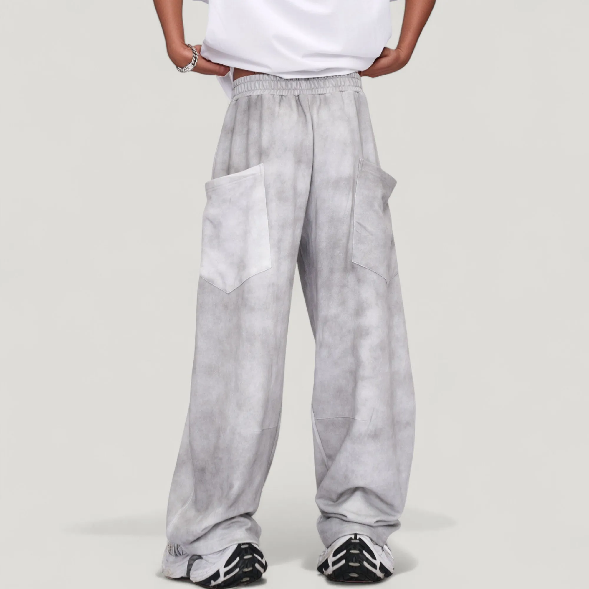 Anna-Kaci Active Men's Wide Leg Drawstring Pants with Relaxed Fit and Side Pockets sold by Anna-Kaci product image thumbnail 3