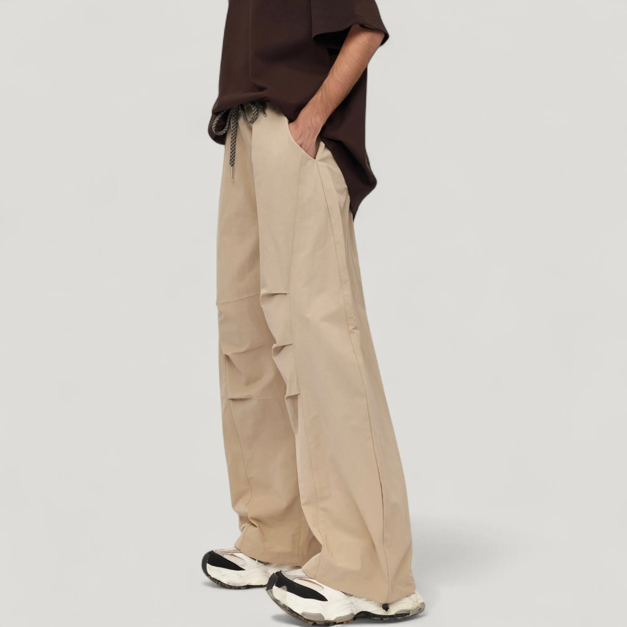 Anna-Kaci Active Men's Wide Leg Relaxed Fit Drawstring Waist Casual Sweatpants sold by Anna-Kaci product image thumbnail 3