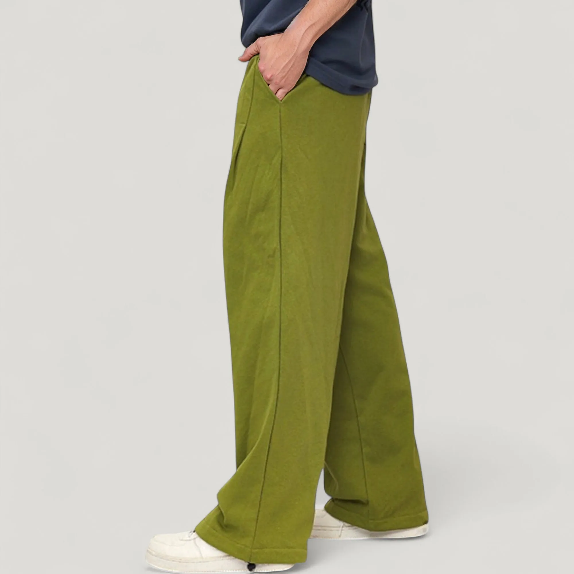 Anna-Kaci Active Men's Drawstring Waist Relaxed Fit Wide Leg Casual Sweatpants sold by Anna-Kaci product image thumbnail 3