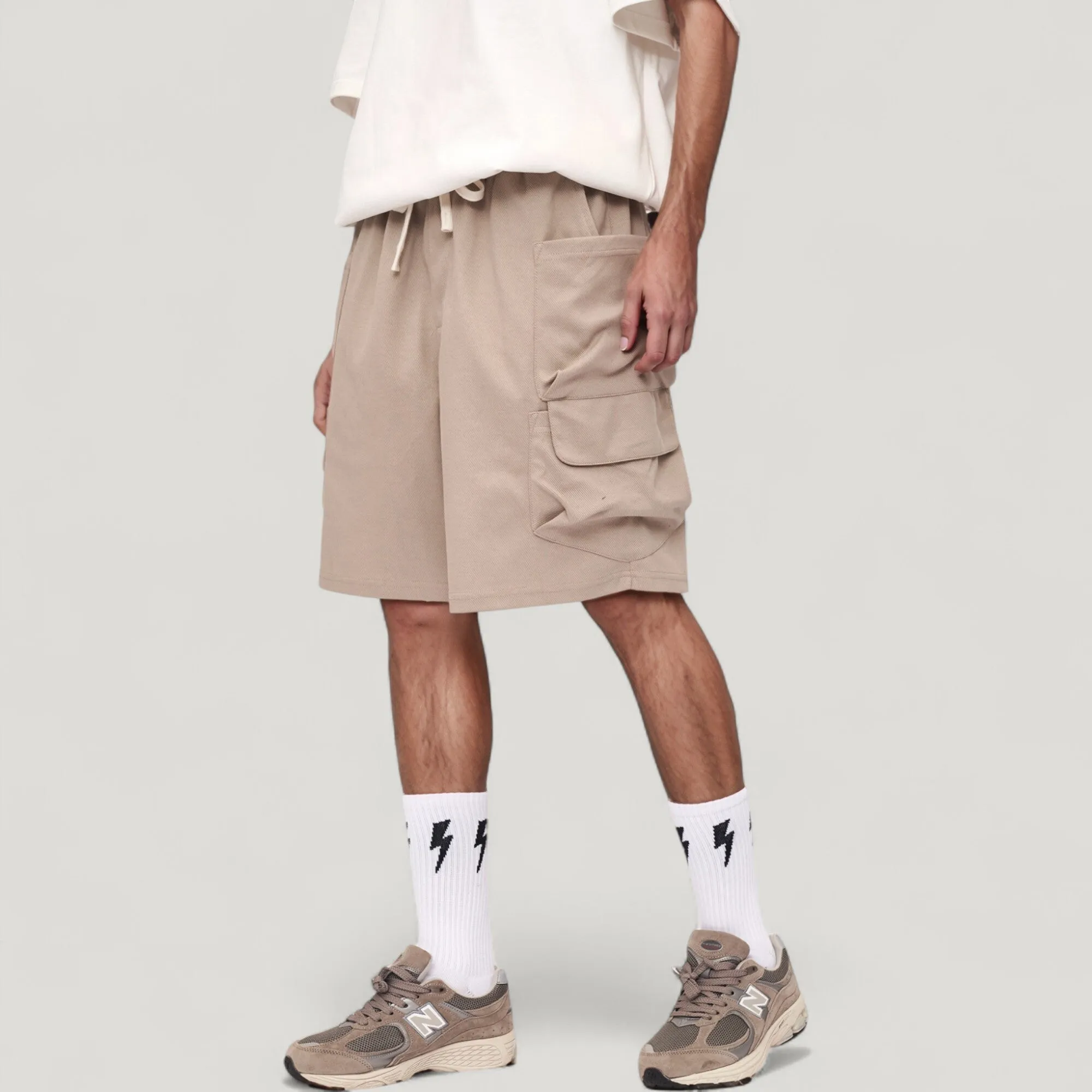 Anna-Kaci Active Men's Drawstring Waist Relaxed Fit Everyday Casual Shorts with Side Pockets sold by Anna-Kaci product image thumbnail 2