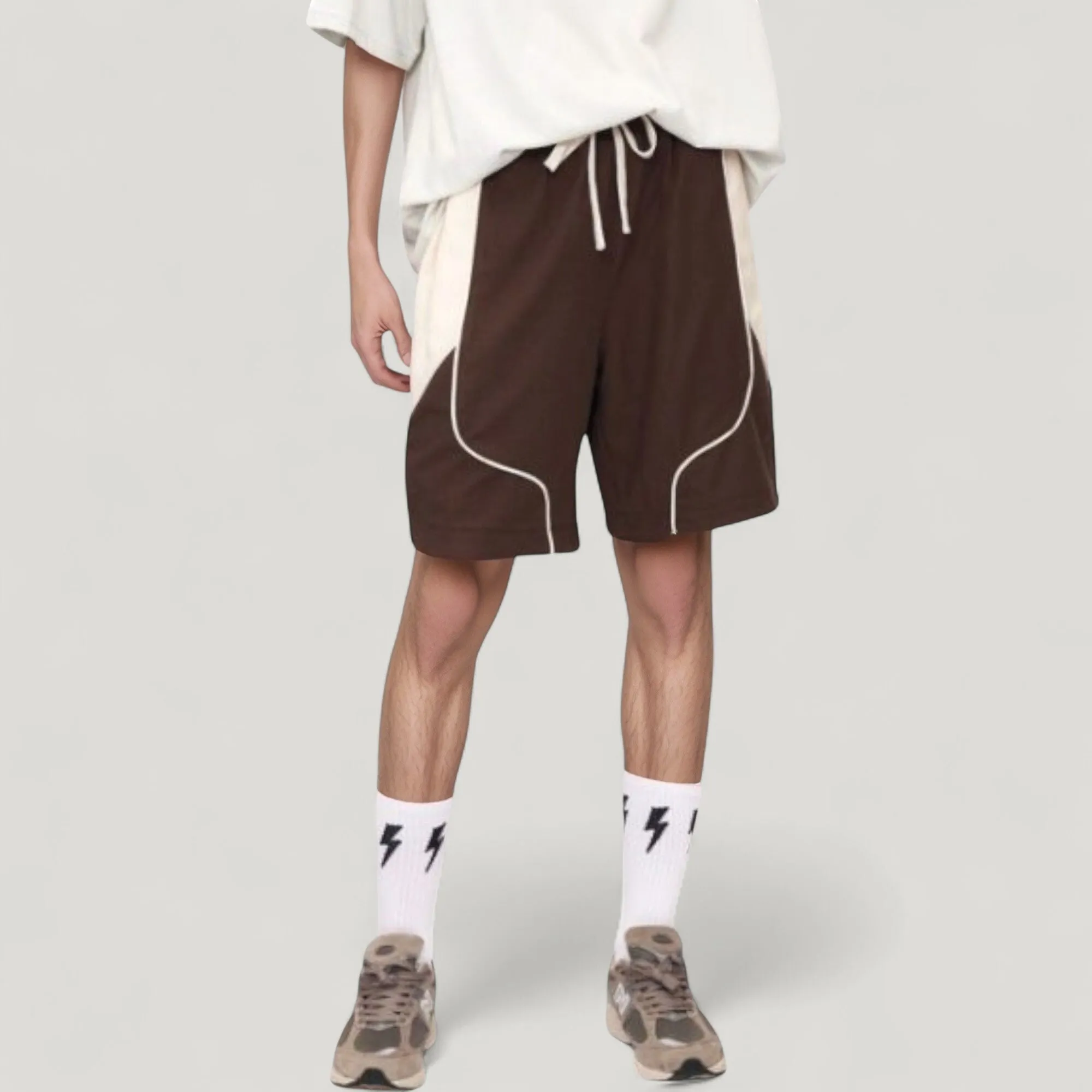 Anna-Kaci Active Men's Colorblock Drawstring Waist Relaxed Fit Casual Shorts with Side Pockets sold by Anna-Kaci product image thumbnail 4