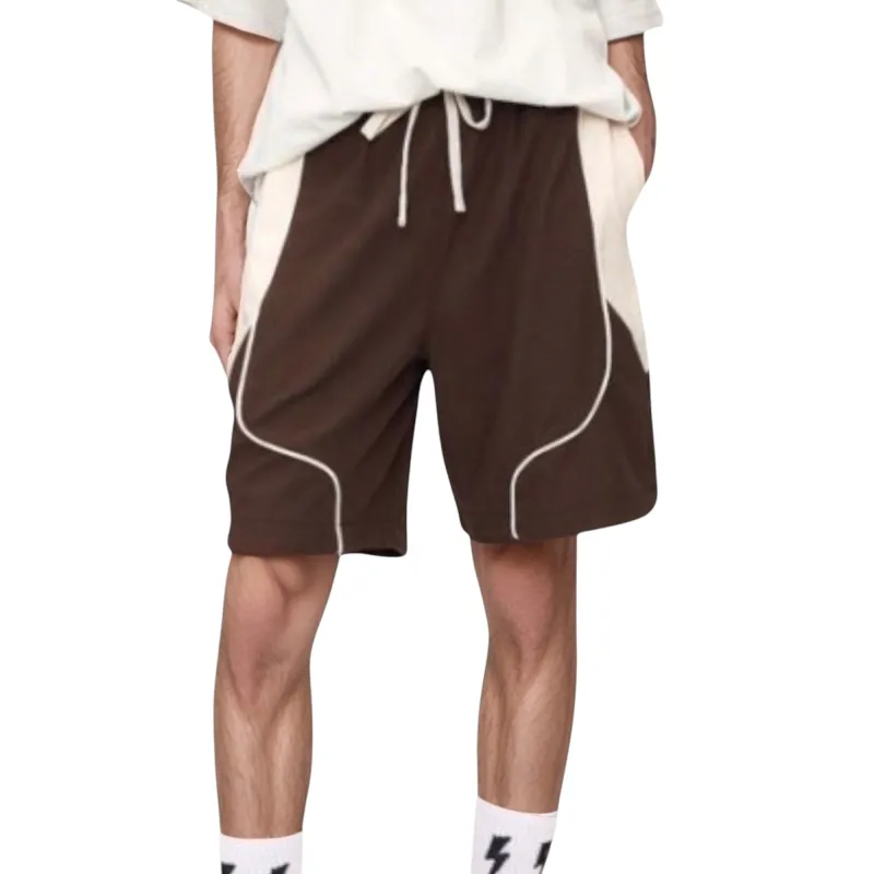 Anna-Kaci Active Men's Colorblock Drawstring Waist Relaxed Fit Casual Shorts with Side Pockets sold by Anna-Kaci