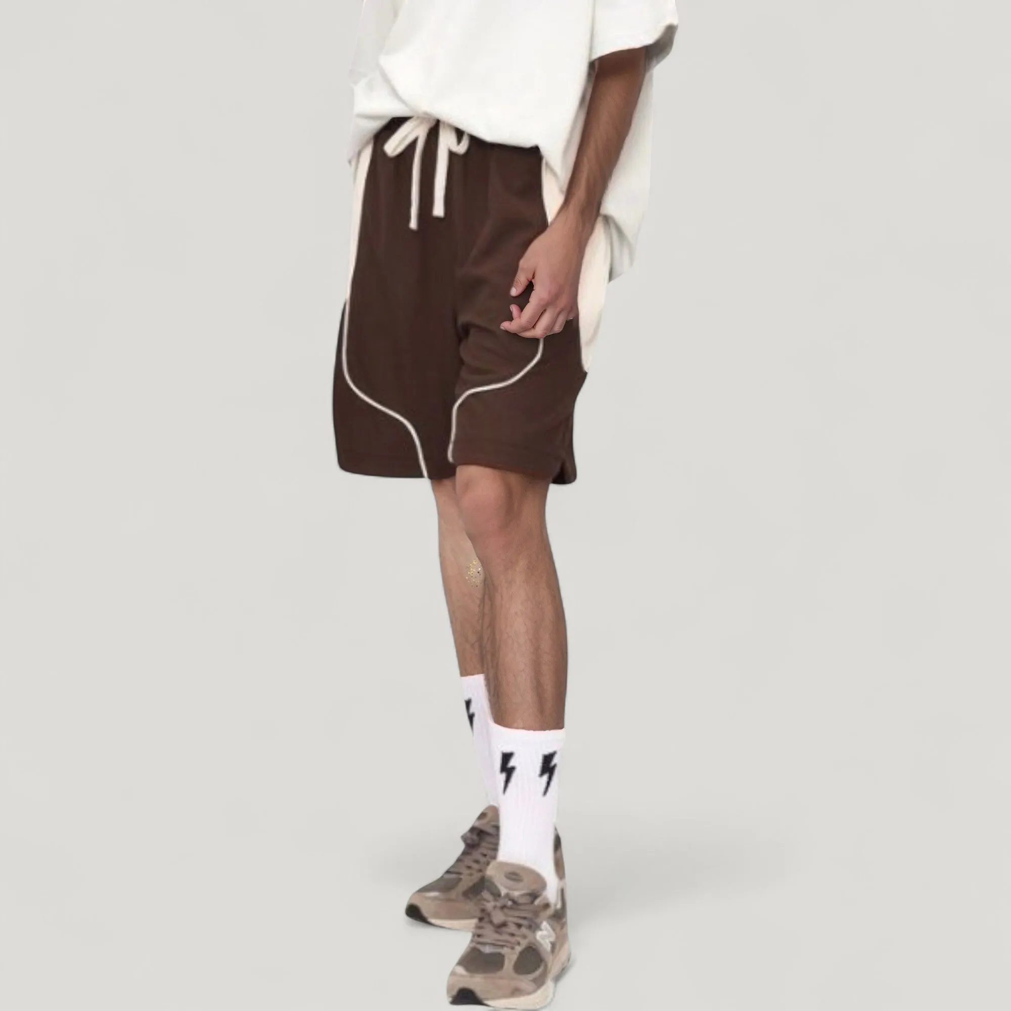 Anna-Kaci Active Men's Colorblock Drawstring Waist Relaxed Fit Casual Shorts with Side Pockets sold by Anna-Kaci product image thumbnail 2