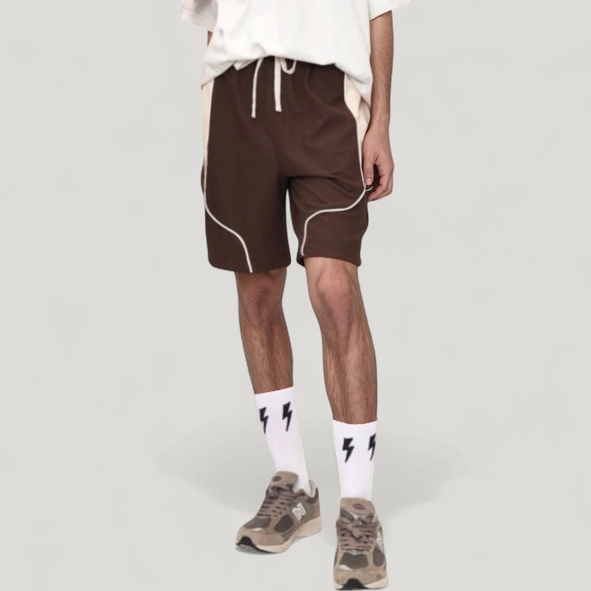 Anna-Kaci Active Men's Colorblock Drawstring Waist Relaxed Fit Casual Shorts with Side Pockets sold by Anna-Kaci product image thumbnail 3