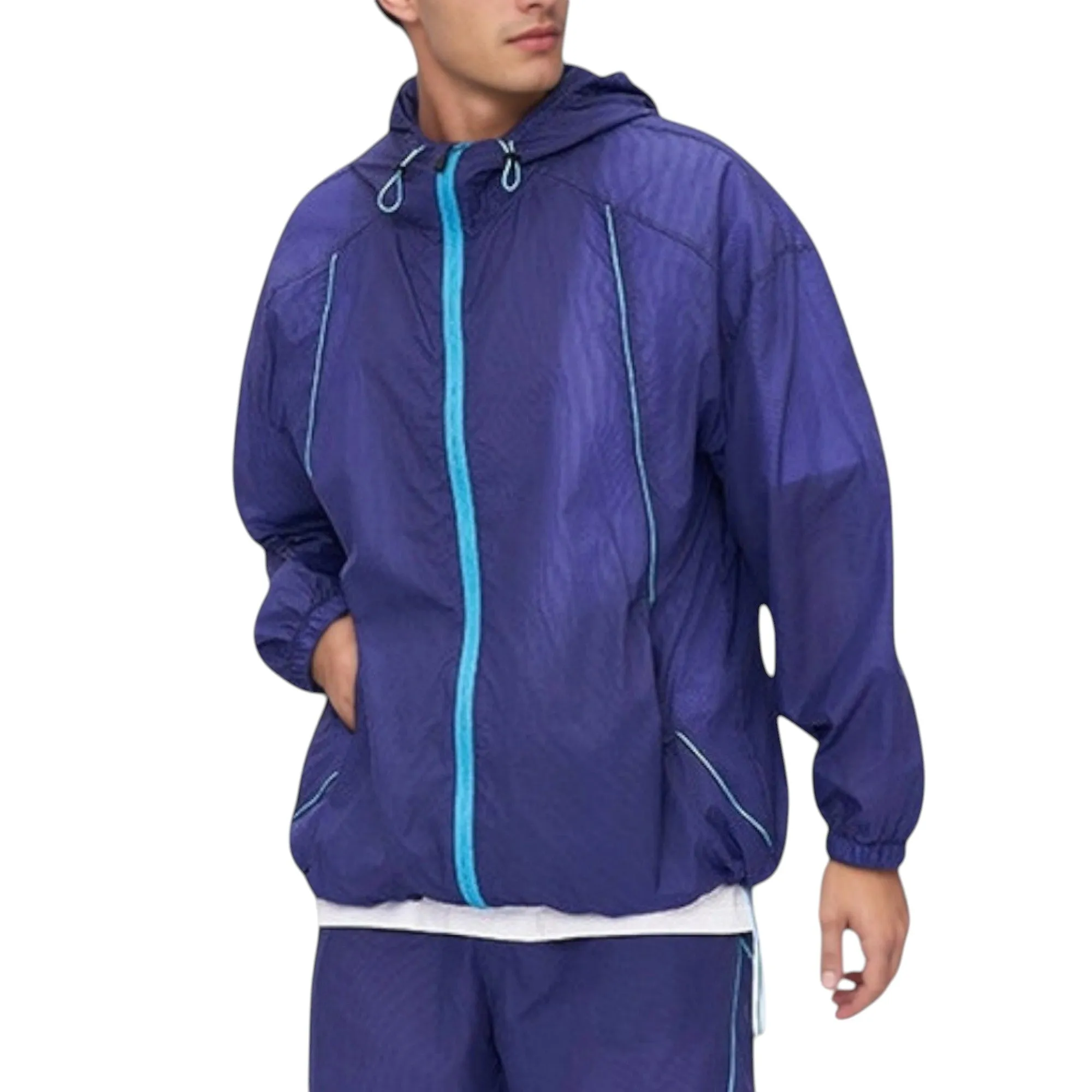 Anna-Kaci Active Men's Lightweight Full Zip Hooded Sun Protection Jacket with Contrast Trim and Relaxed Fit sold by Anna-Kaci