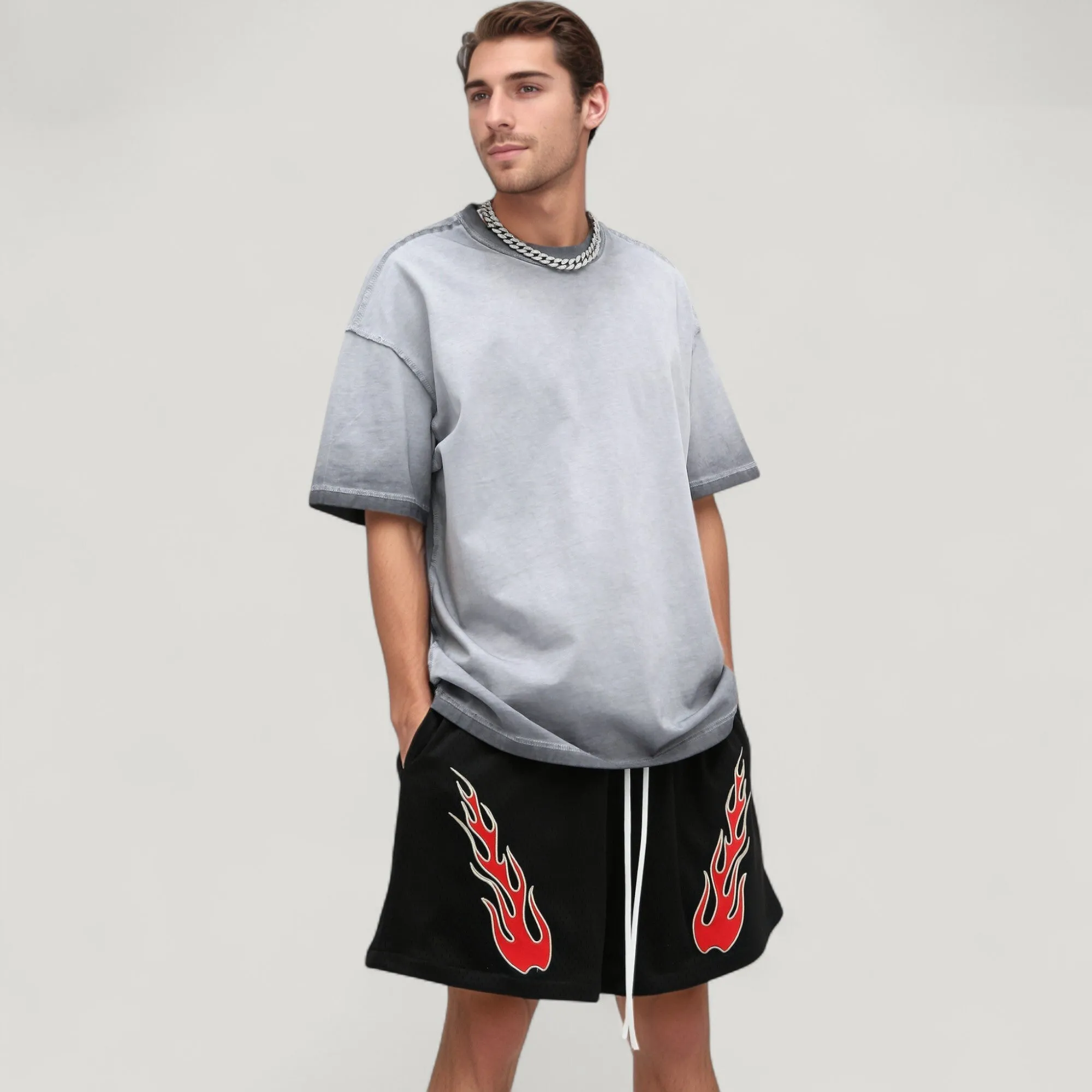 Anna-Kaci Active Men's Gradient Short Sleeve Crew Neck T-Shirt with Relaxed Fit and Minimalist Design sold by Anna-Kaci product image thumbnail 2