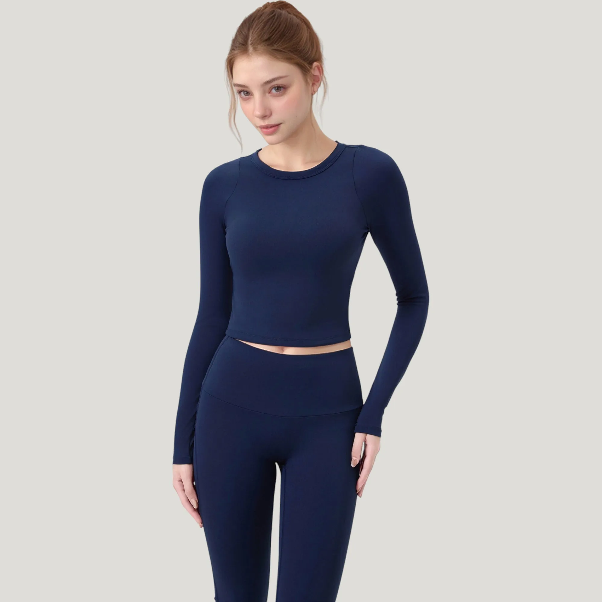 Anna-Kaci Active Women's Long Sleeve Cropped Sports Top with Open Back and Crisscross Strap Detail sold by Anna-Kaci product image thumbnail 2