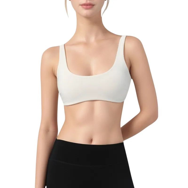 Anna-Kaci Active Women's Scoop Neck Sports Bra with Wide Straps and Seamless Design made by Anna-Kaci