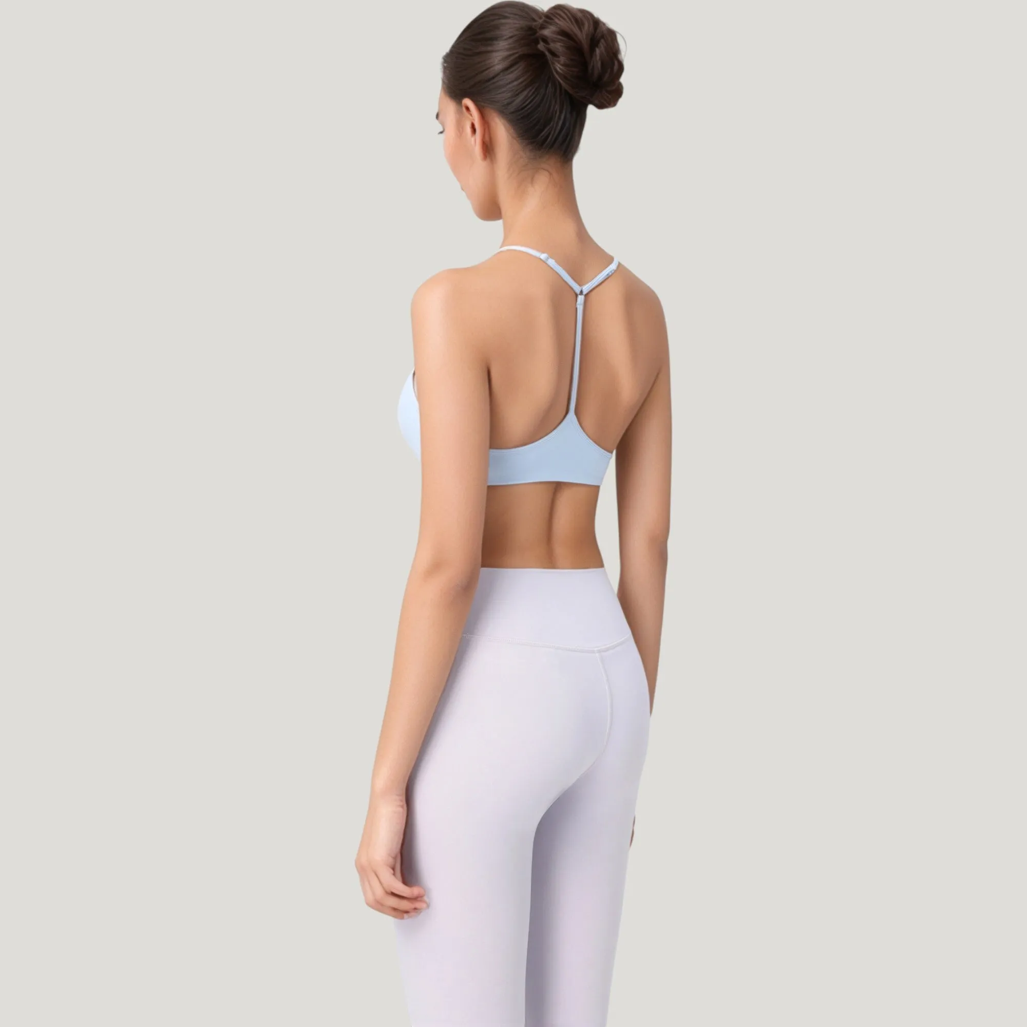 Anna-Kaci Active Women's Scoop Neck Sports Bra with Thin Adjustable Straps and Smooth Seamless Design sold by Anna-Kaci product image thumbnail 4