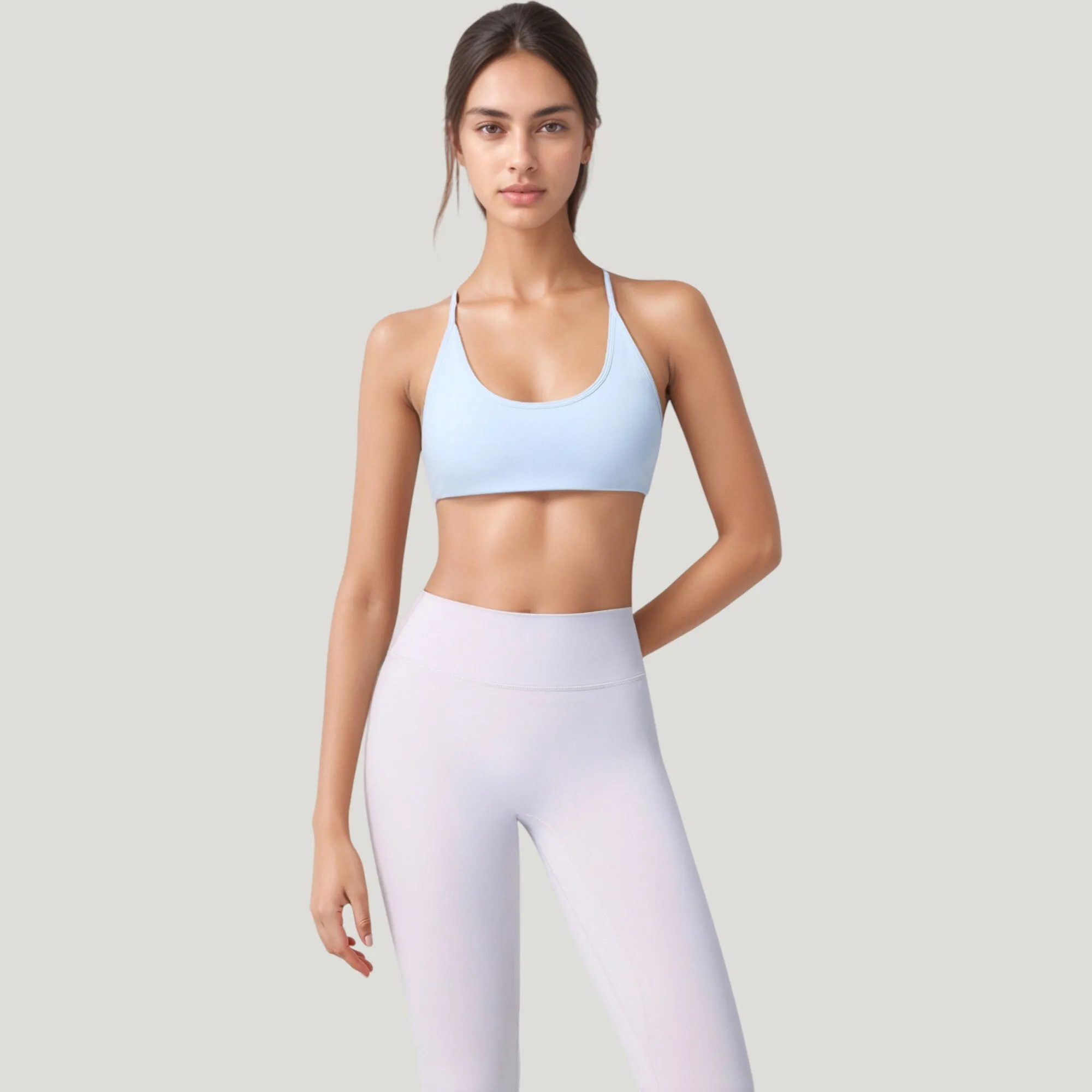Anna-Kaci Active Women's Scoop Neck Sports Bra with Thin Adjustable Straps and Smooth Seamless Design sold by Anna-Kaci product image thumbnail 2