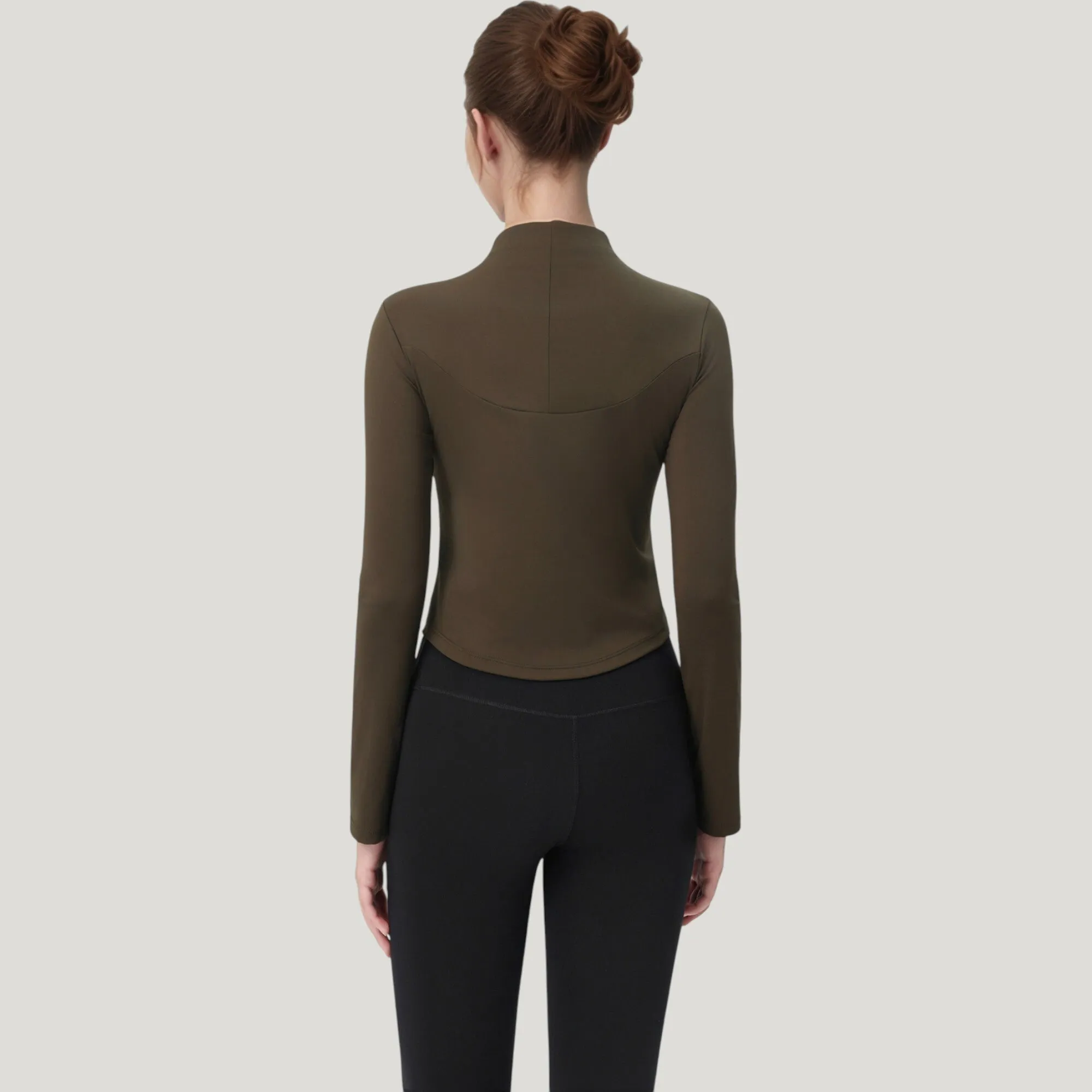 Anna-Kaci Active Women's Long Sleeve Active Top with Half Zip Front and Slim Fit Design sold by Anna-Kaci product image thumbnail 5