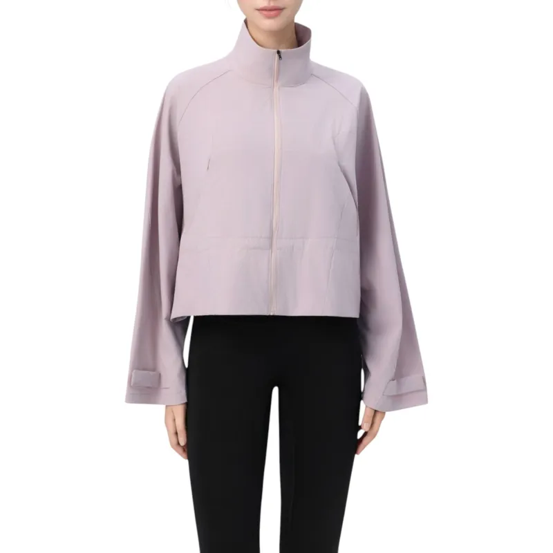 Anna-Kaci Active Women's Zip Up Lightweight Active Jacket with Stand Collar and Relaxed Fit sold by Anna-Kaci