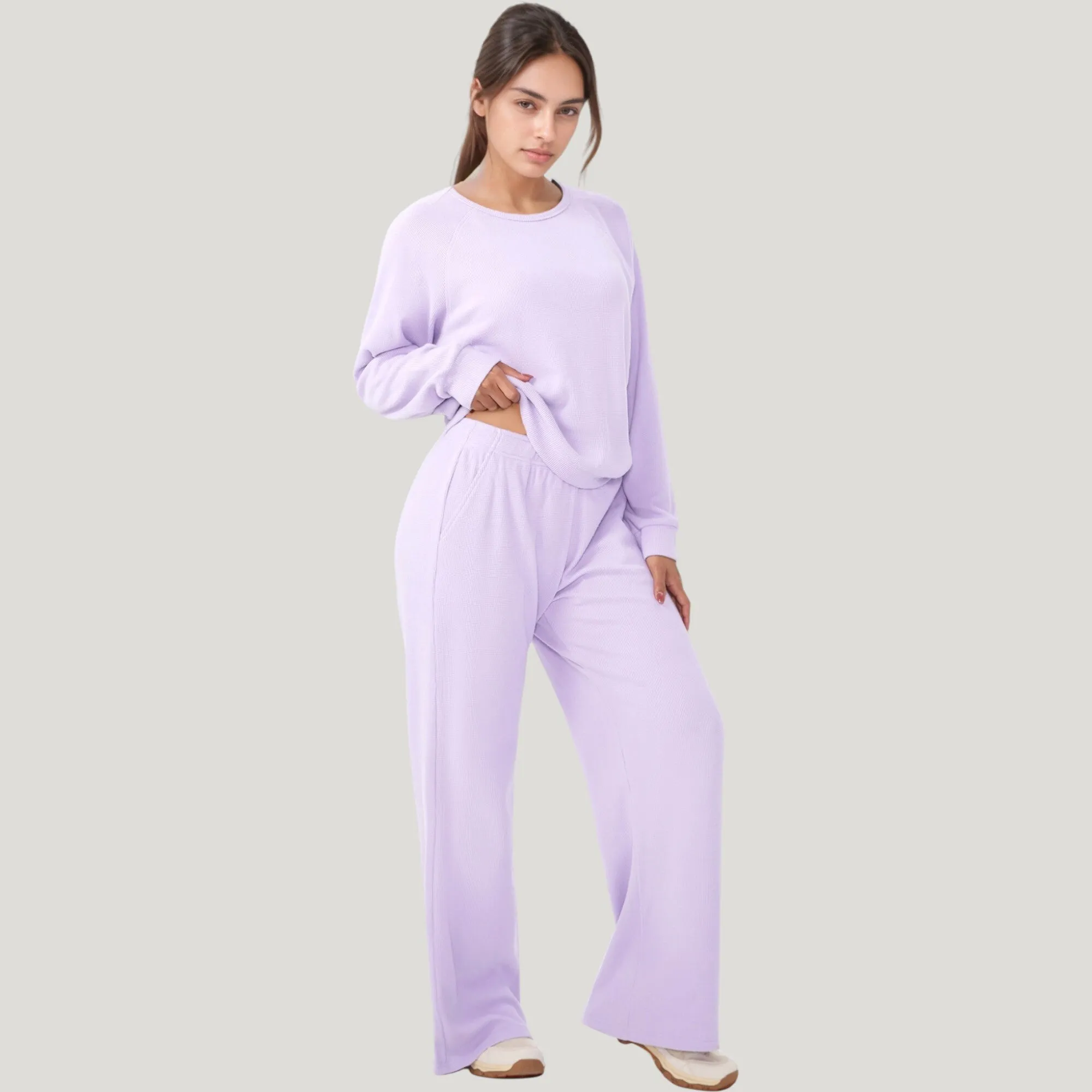 Anna-Kaci Active Women's Long Sleeve Crew Neck Pullover Top with Relaxed Fit and Ribbed Cuffs sold by Anna-Kaci product image thumbnail 4