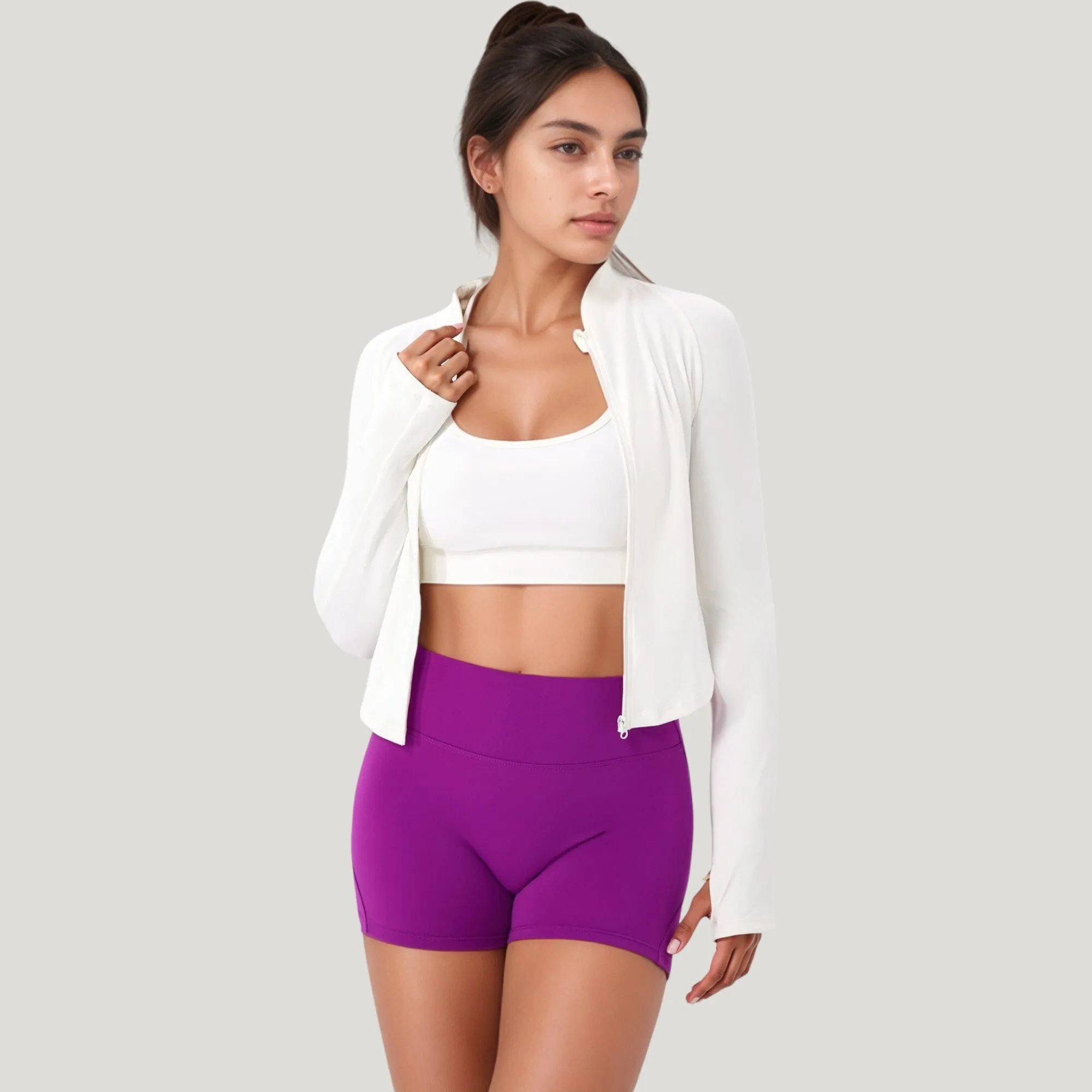 Anna-Kaci Active Women's Long Sleeve Zip Front Activewear Jacket with Streamlined Fit and Lightweight Performance Fabric sold by Anna-Kaci product image thumbnail 4