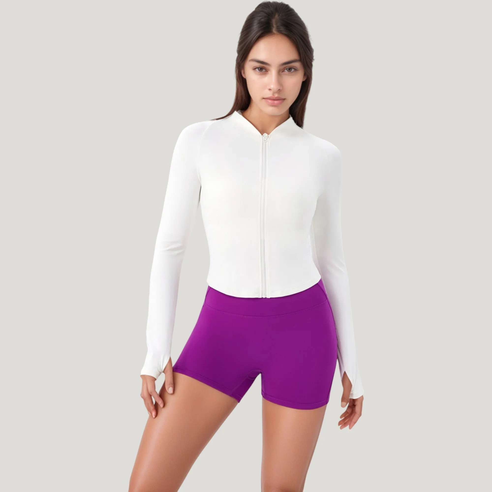 Anna-Kaci Active Women's Long Sleeve Zip Front Activewear Jacket with Streamlined Fit and Lightweight Performance Fabric sold by Anna-Kaci product image thumbnail 2