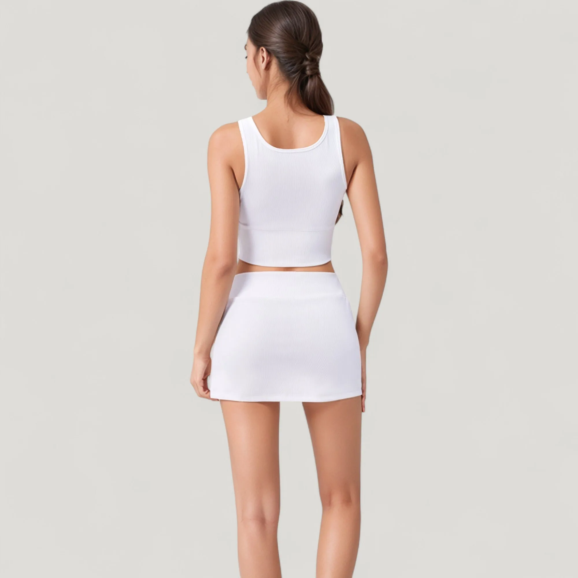 Anna-Kaci Active Women's Ribbed Sports Bra with Wide Straps and Scoop Neckline for Low to Medium Impact Activities sold by Anna-Kaci product image thumbnail 5