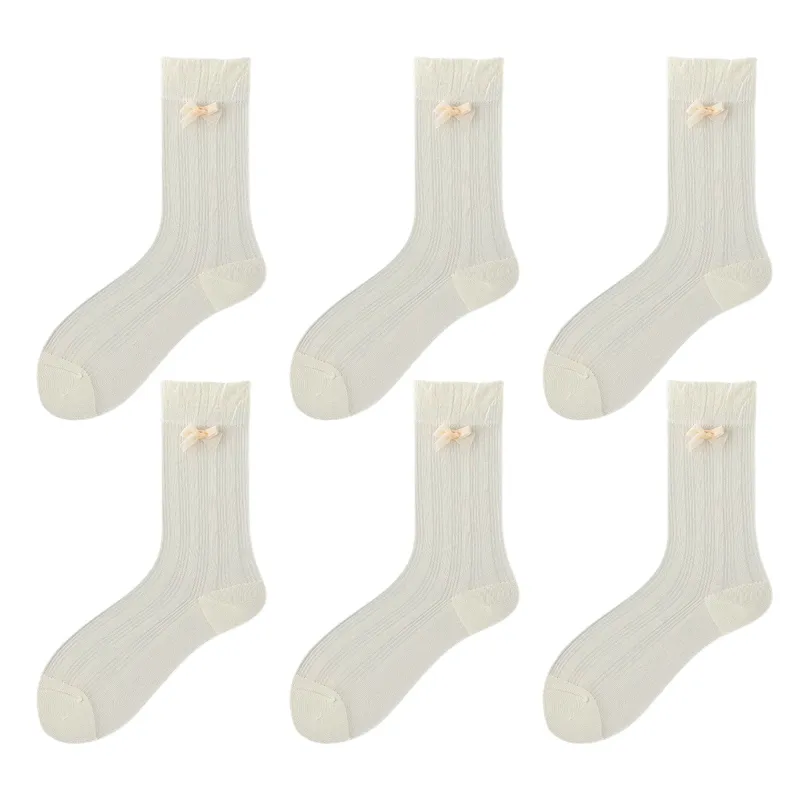 Anna-Kaci Women's 6pk Breathable Sheer Ankle Socks with Bow Accent sold by Anna-Kaci