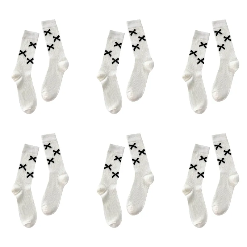 Anna-Kaci Women's 6pk Knee - High Socks with Bow Accents sold by Anna-Kaci