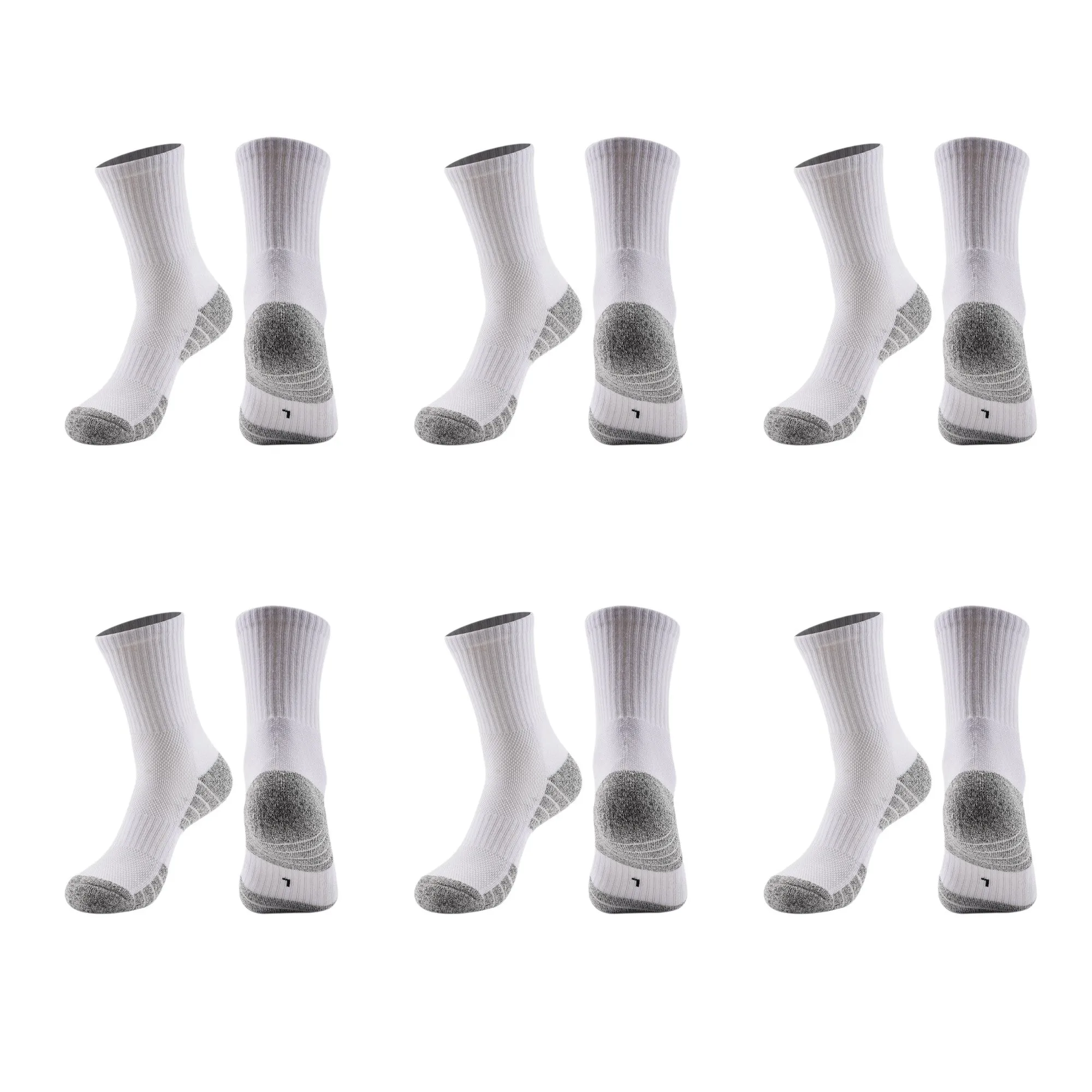 Anna-Kaci Men's Crew Athletic Socks 6pk with Accents sold by Anna-Kaci