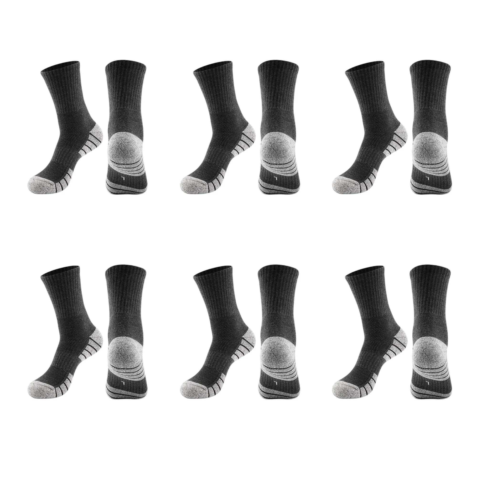 Anna-Kaci Men's Crew Athletic Socks 6pk with Accents sold by Anna-Kaci product image thumbnail 5