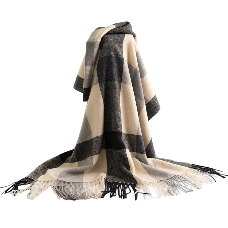 Anna-Kaci Women's Classic Oversized Plaid Scarf with Tassel Trim Wrap Warm Shawl - 71IN¡Á27IN sold by Anna-Kaci