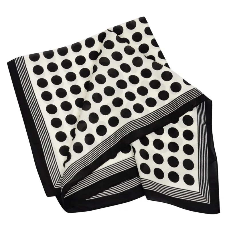 Anna-Kaci Fashion Satin Silk Scarf with Polka Dot and Floral Patterns Versatile Accessory - 27.5IN¡Á27.5IN sold by Anna-Kaci