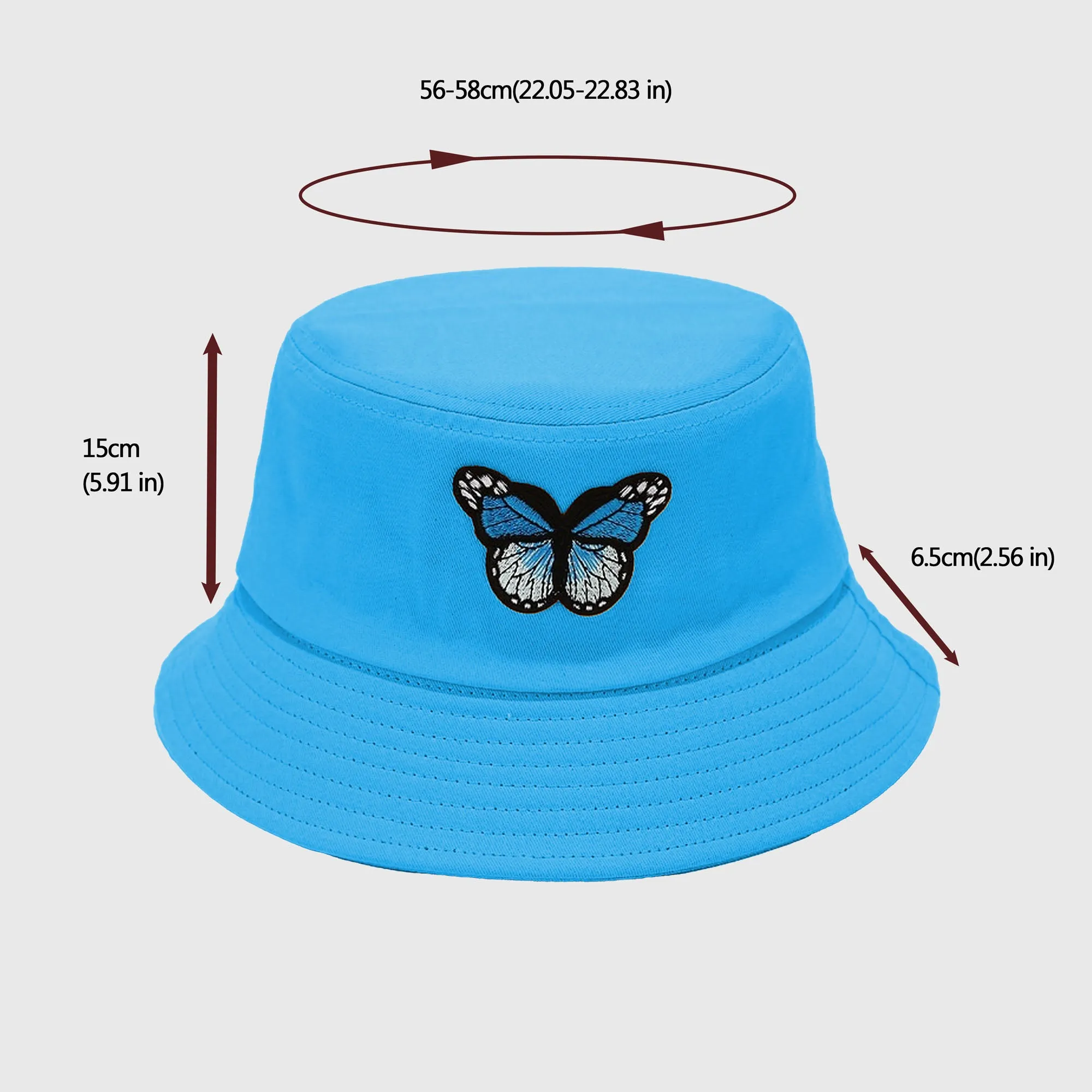 Anna-Kaci Women's Bucket Hat with Butterfly Embroidery sold by Anna-Kaci product image thumbnail 4