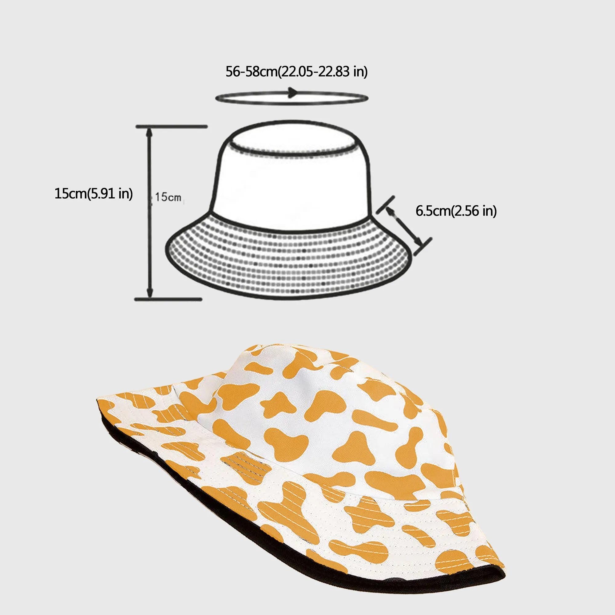 Anna-Kaci Women's Cow Print Bucket Hat - Double - Sided Wear sold by Anna-Kaci product image thumbnail 3