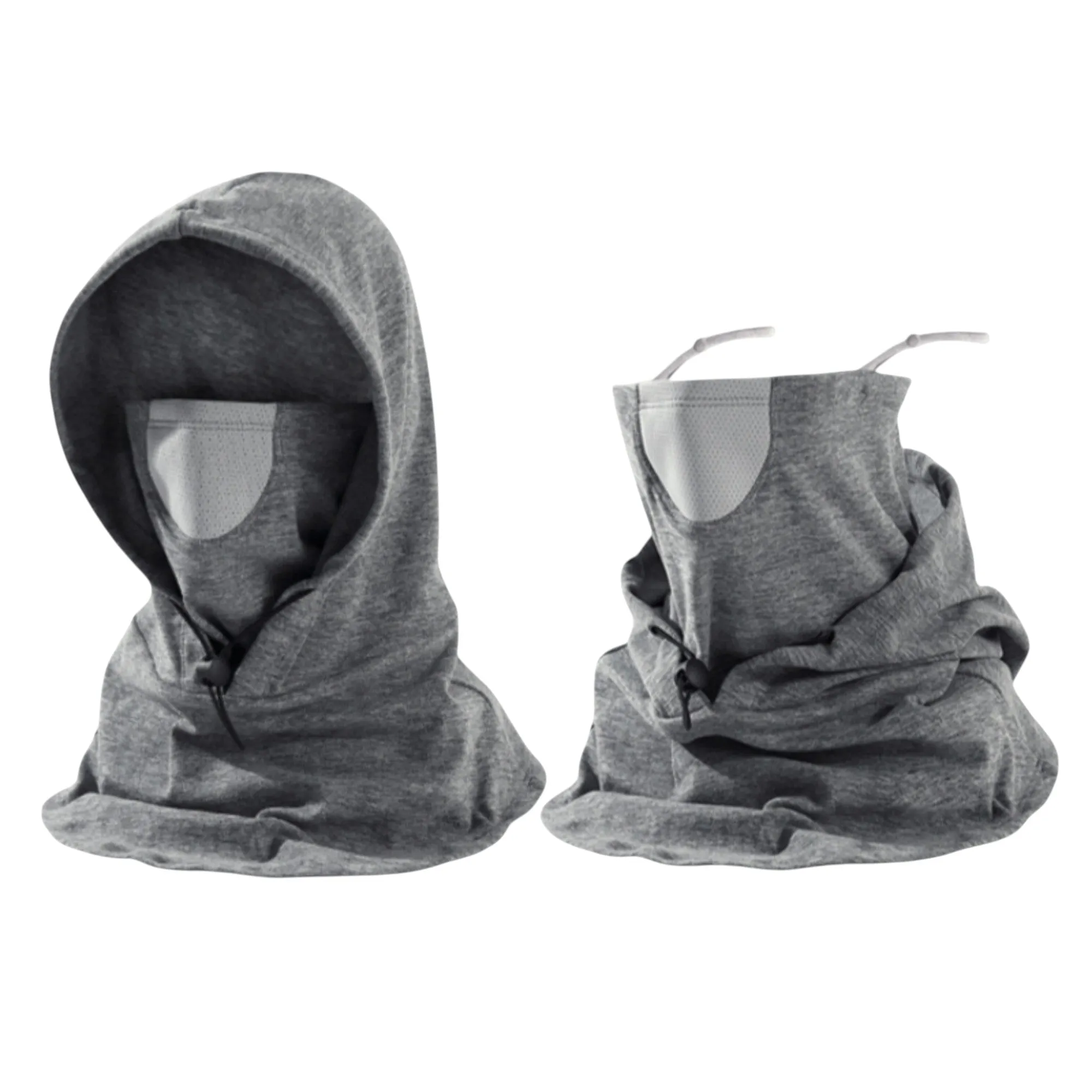 Anna-Kaci Unisex Lightweight Hooded Neck Gaiter with Adjustable Drawstring and Breathable Mesh Face Panel sold by Anna-Kaci