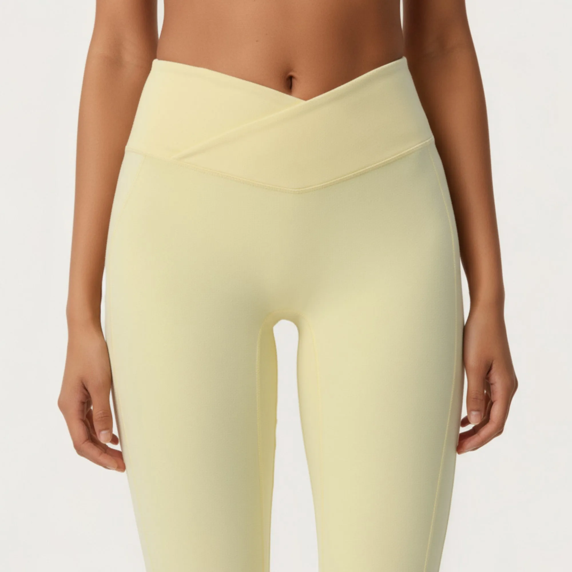 Anna-Kaci Active Women's Crossover Waist Flare Leg Yoga Pants with Stretch Fit Fabric and Smooth Contoured Silhouette sold by Anna-Kaci product image thumbnail 5